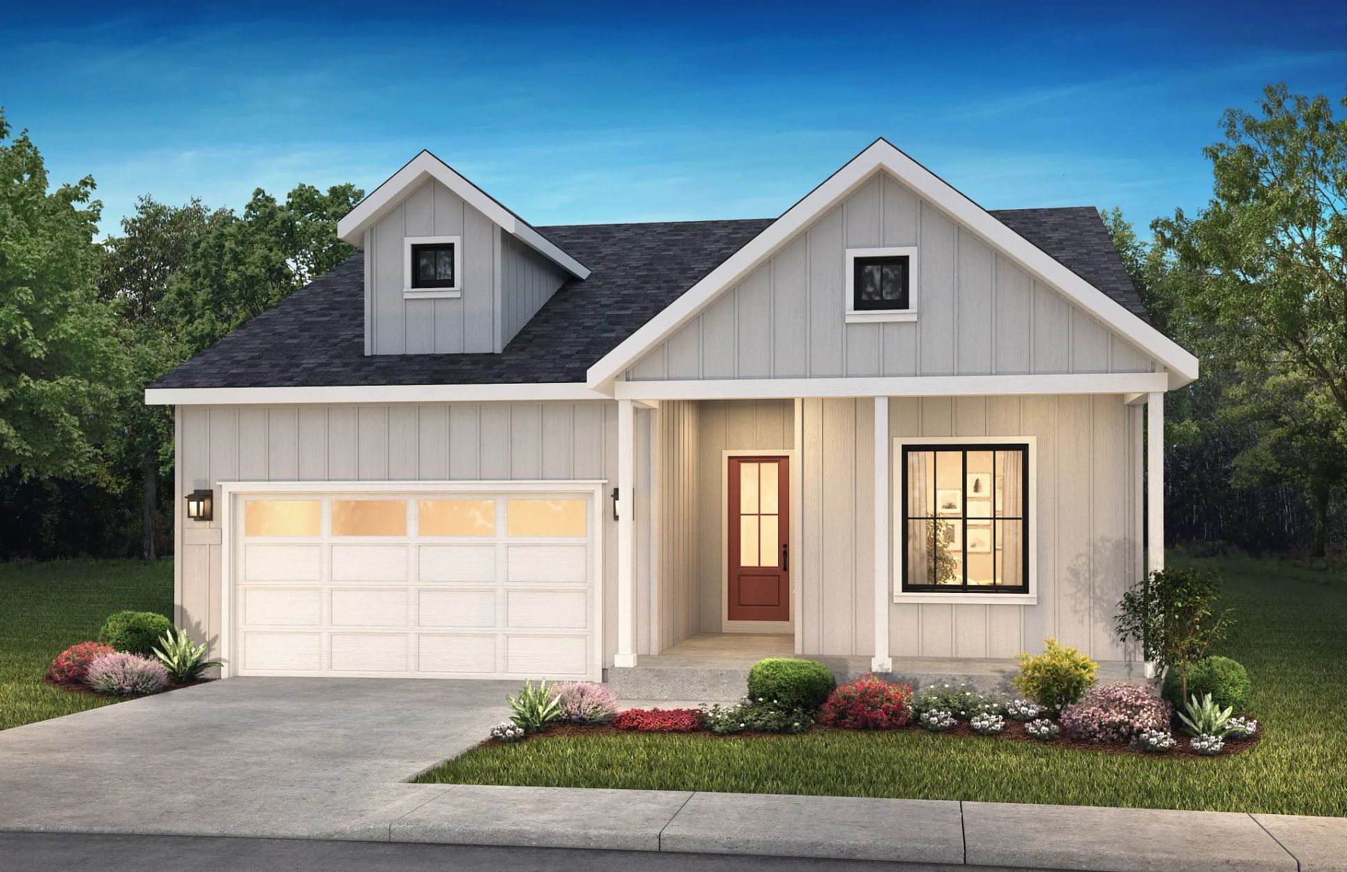 Solstice Horizon Crimson Sky Exterior A:Exterior A: Modern Farmhouse