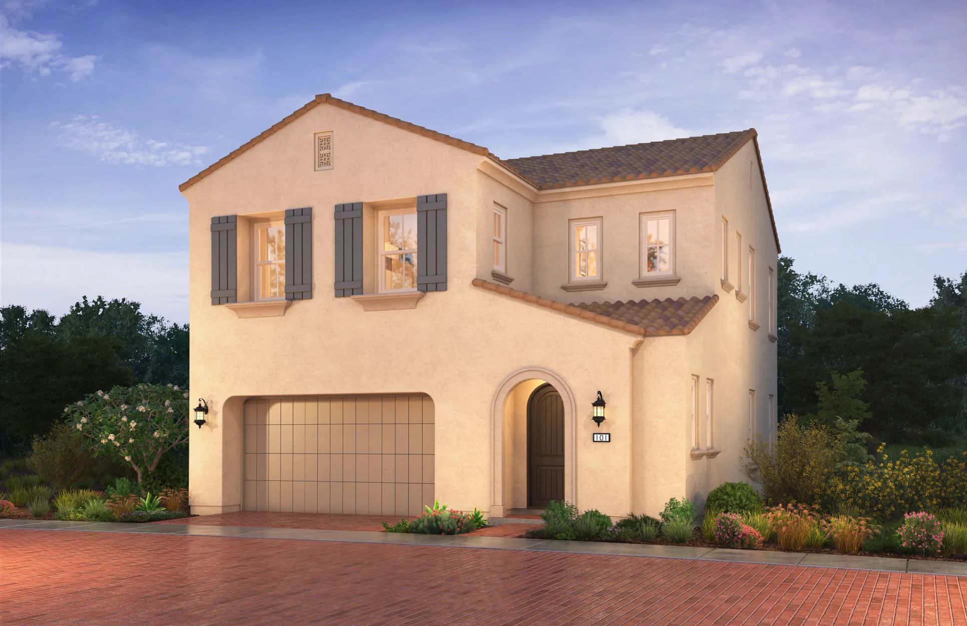 artist rendering of single family home:Exterior A