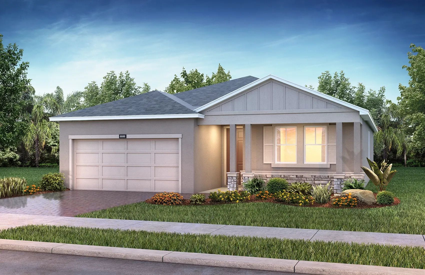 Shea Homes Ocala Preserve Affirm Exterior:Ext D: Color Scheme 16