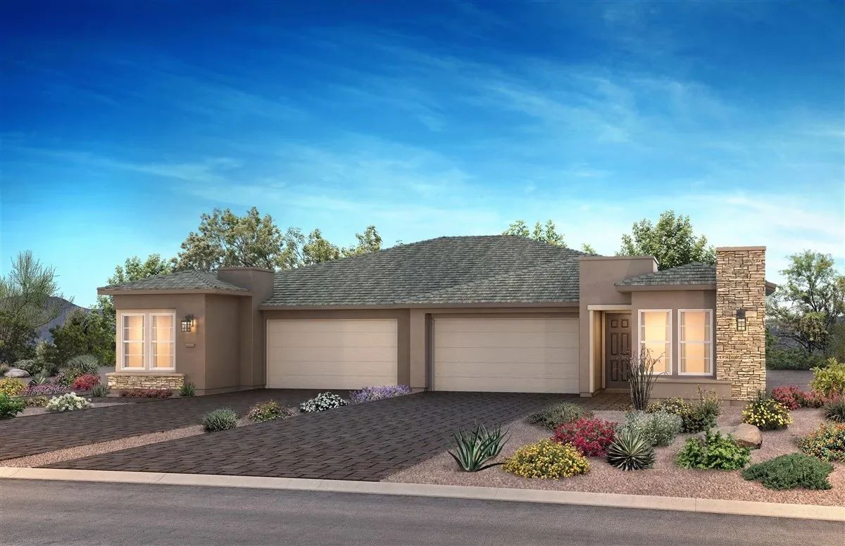 Exterior Rendering of Home:Exterior Rendering- Color Scheme 3