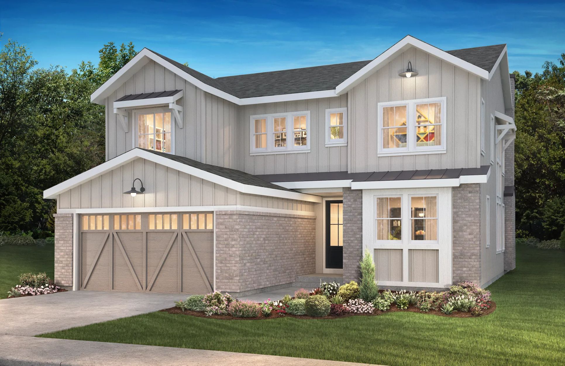 The Canyons Gallery Merrick Exterior A:Exterior A: Modern Farmhouse