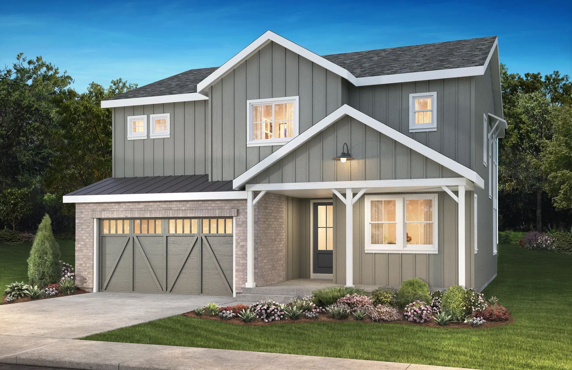 The Canyons Gallery Corbett Exterior A:Exterior A: Modern Farmhouse