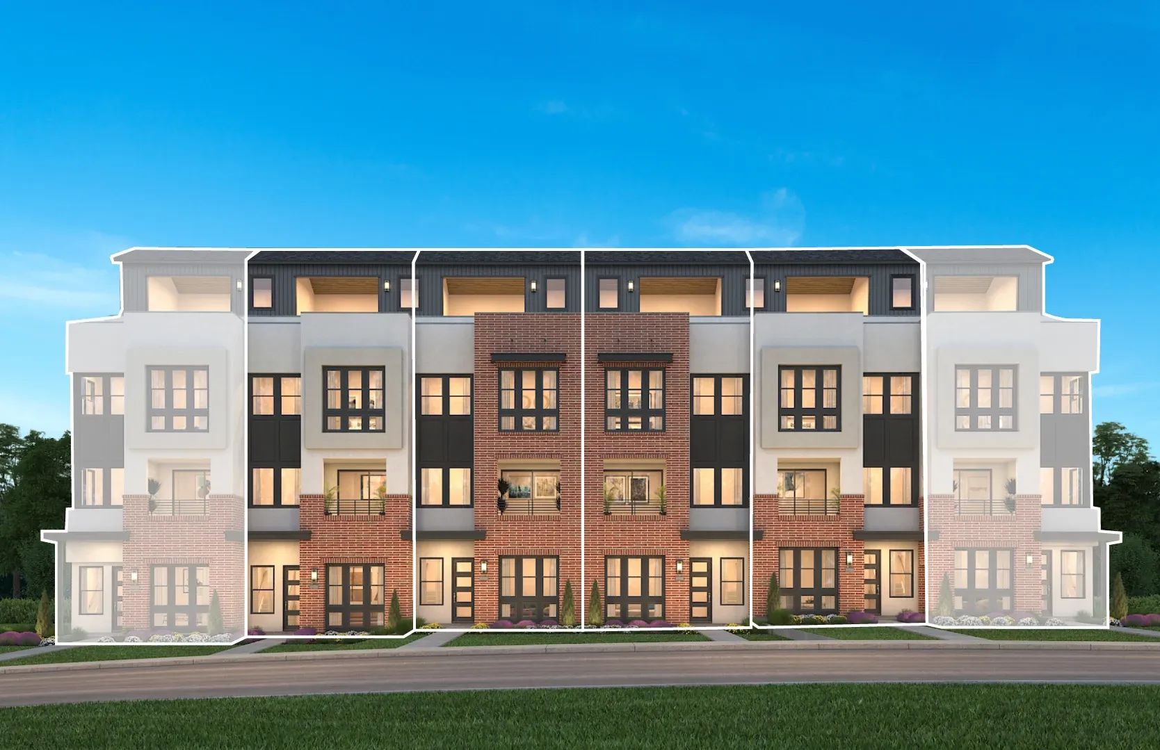 Rooftops Homesite 1703 Rendering (3rd home from th