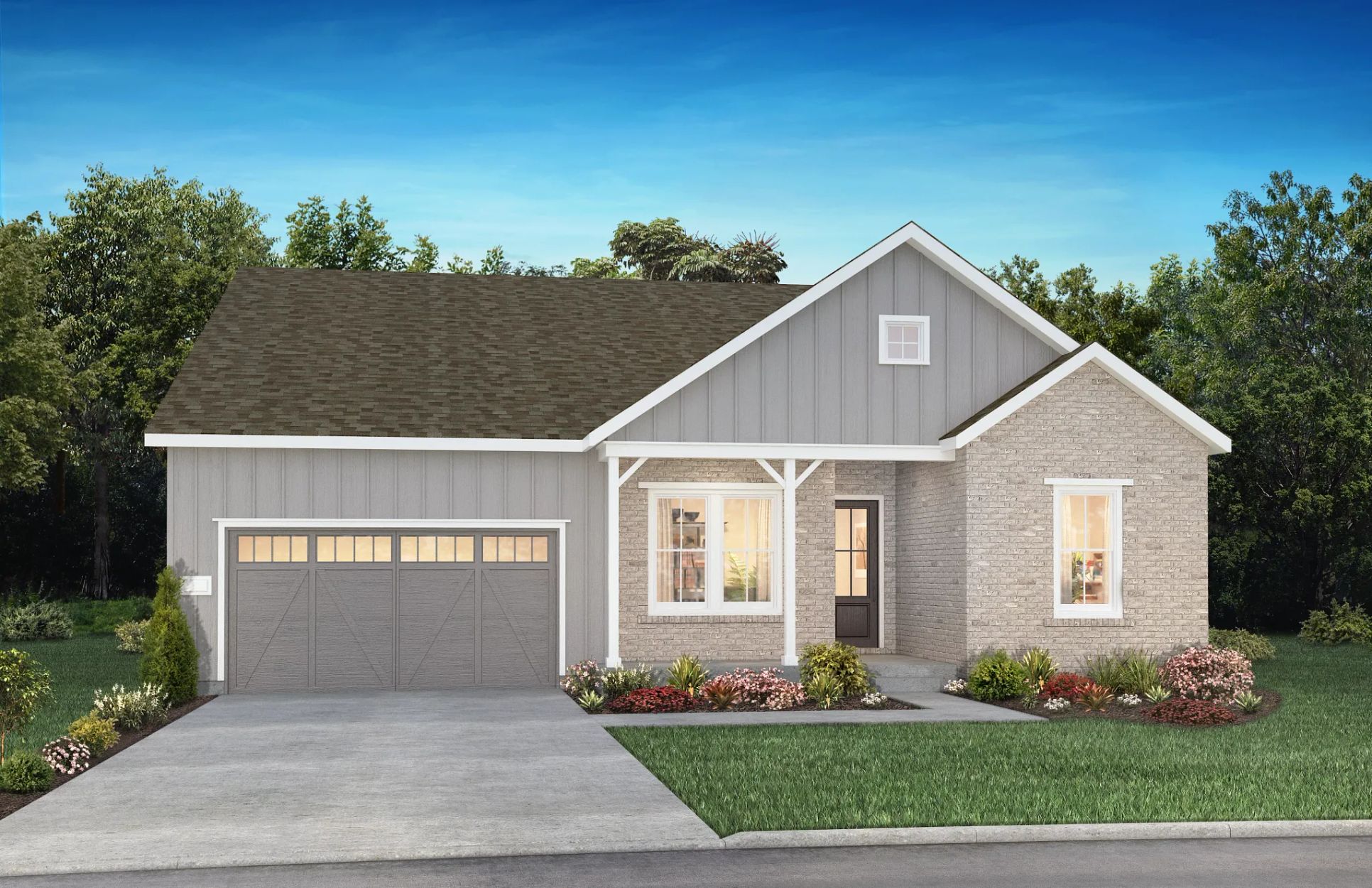 The Canyons Luxe Belcourt Elevation A:Exterior A: Modern Farmhouse