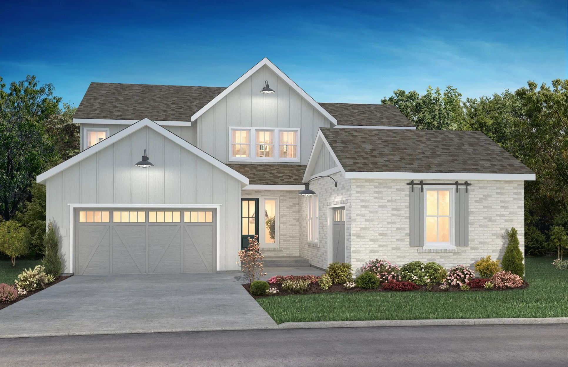 The Canyons Luxe Stonehaven Elevation A:Exterior A: Modern Farmhouse