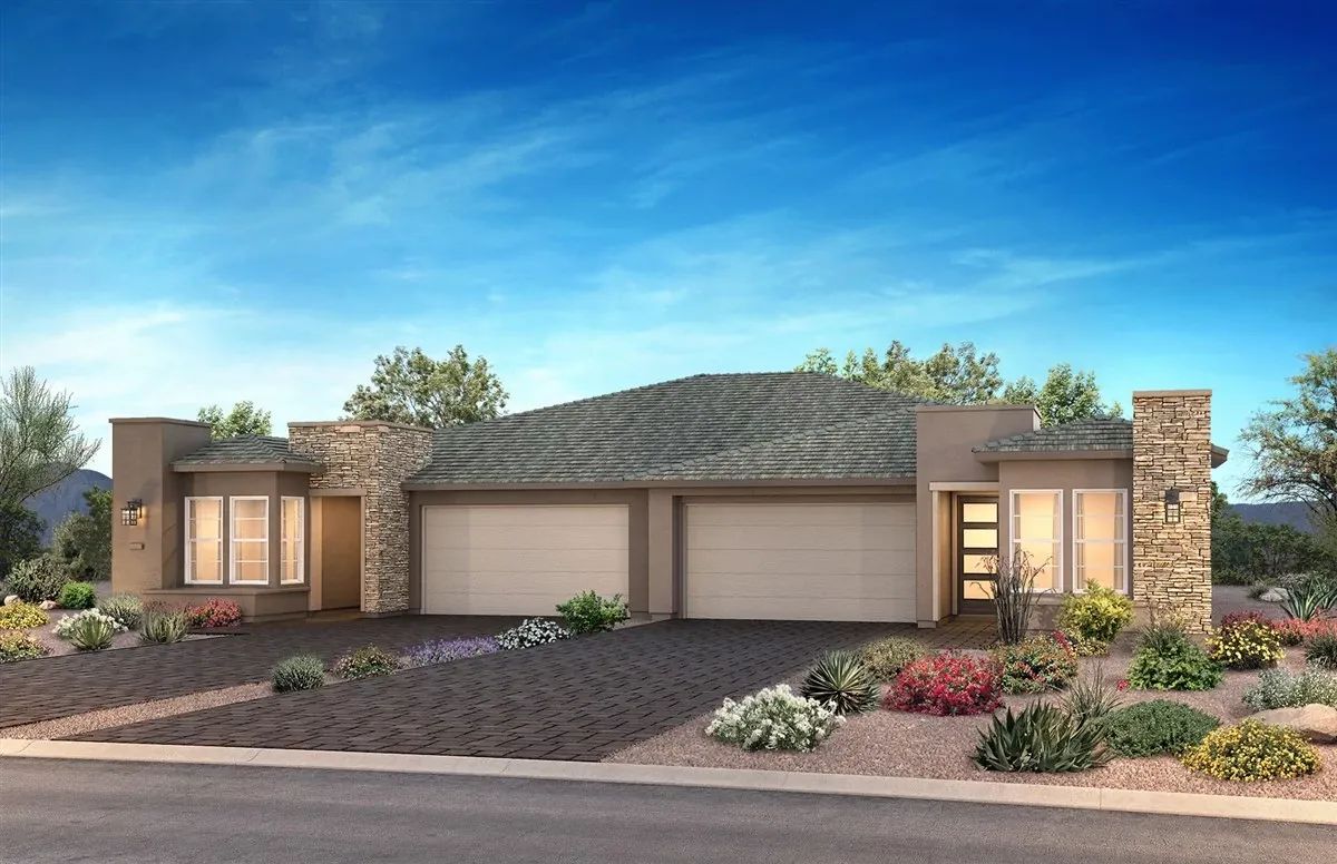 Exterior Rendering of Home:Exterior Rendering, Color Scheme 3