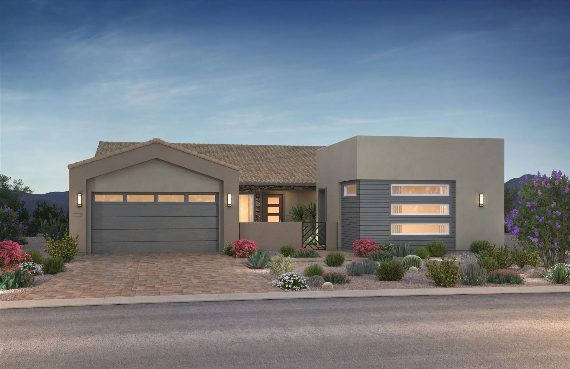 Ridgecrest Latigo Exterior Elevation:Exterior D; Color Scheme 14
