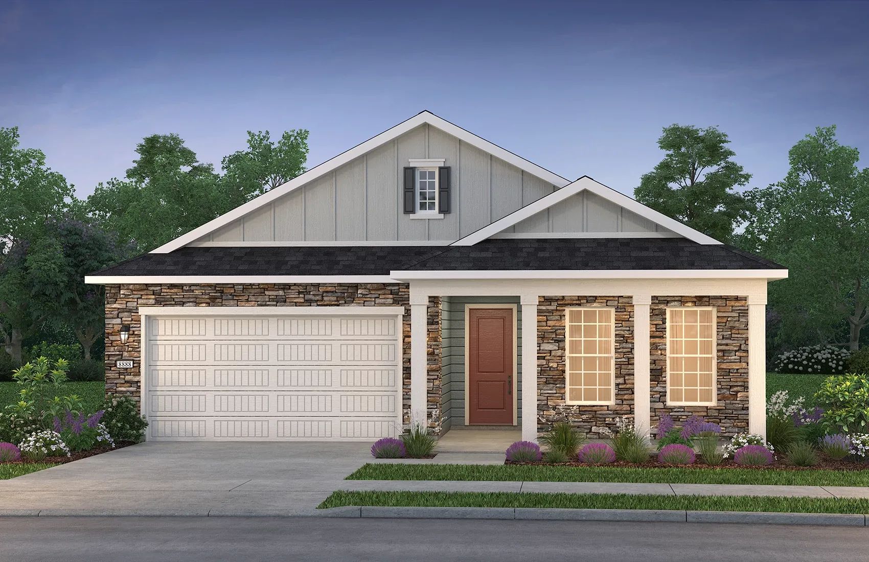 ThreeOaks Beacon Elevation Exterior:Exterior B; Color Scheme 5