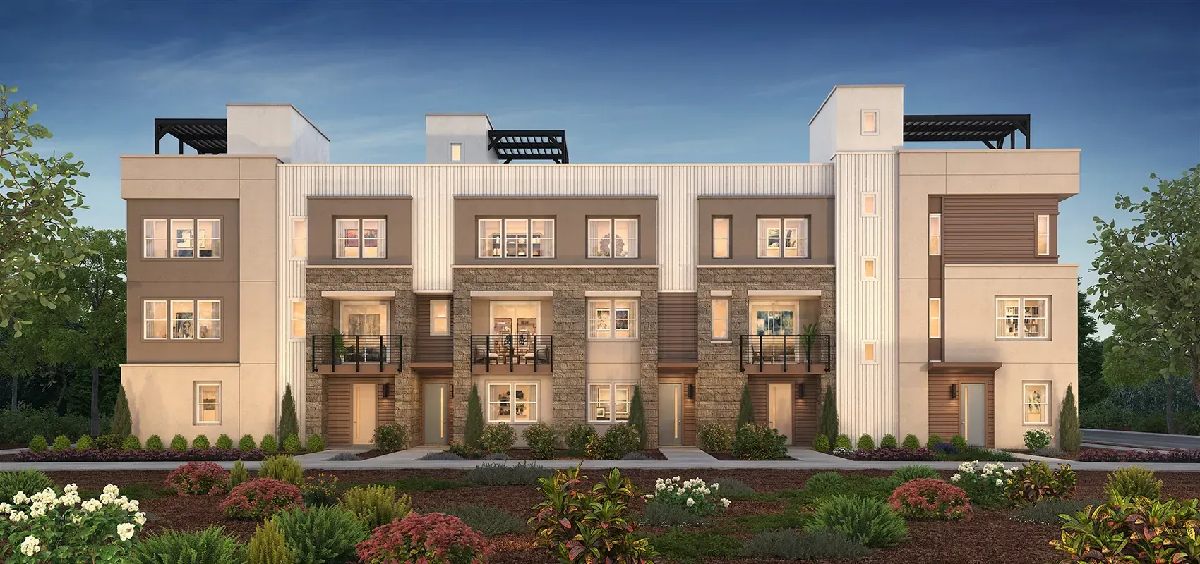 Serenity 7-Plex Building with Plan 6:Serenity 7-Plex Building with Plan 6