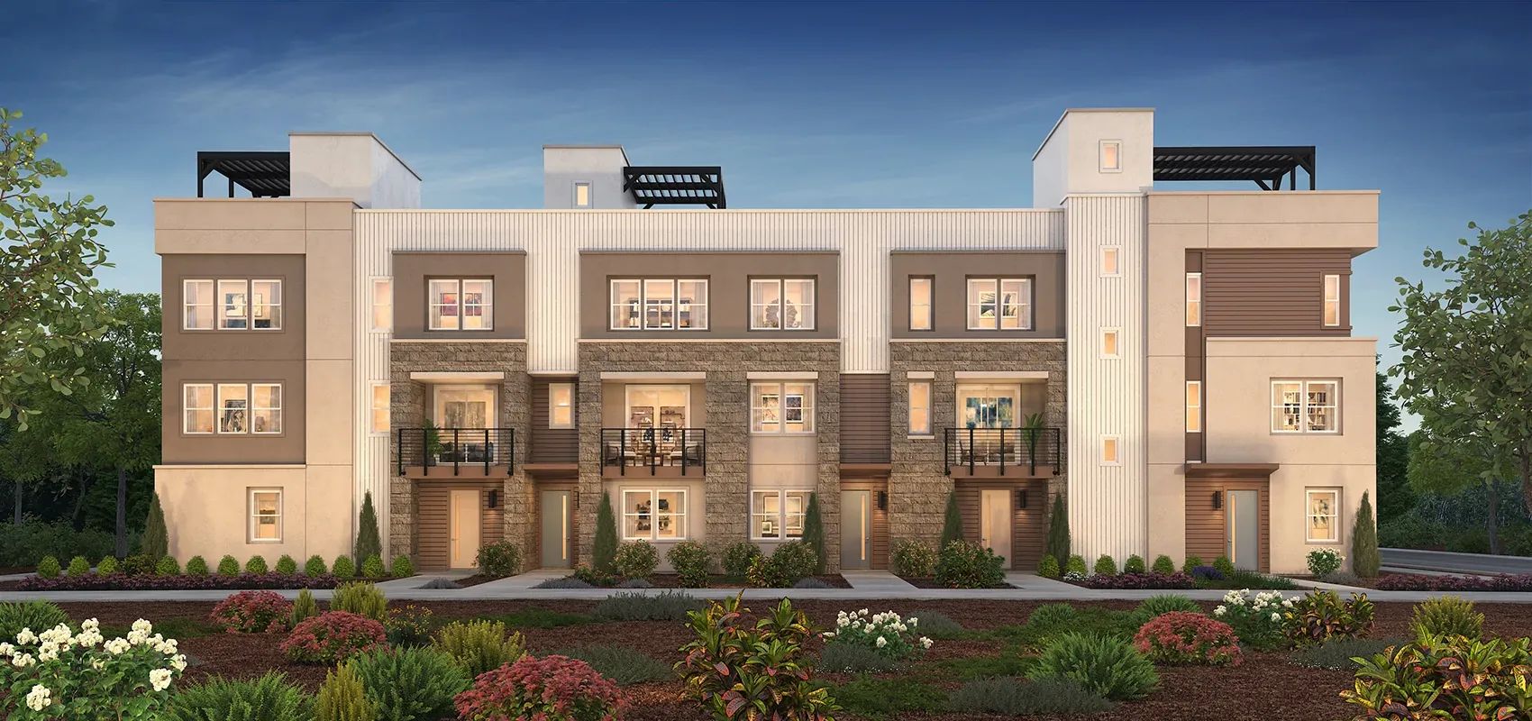 Serenity 7-Plex Building with Plan 6:Serenity 7-Plex Building with Plan 6