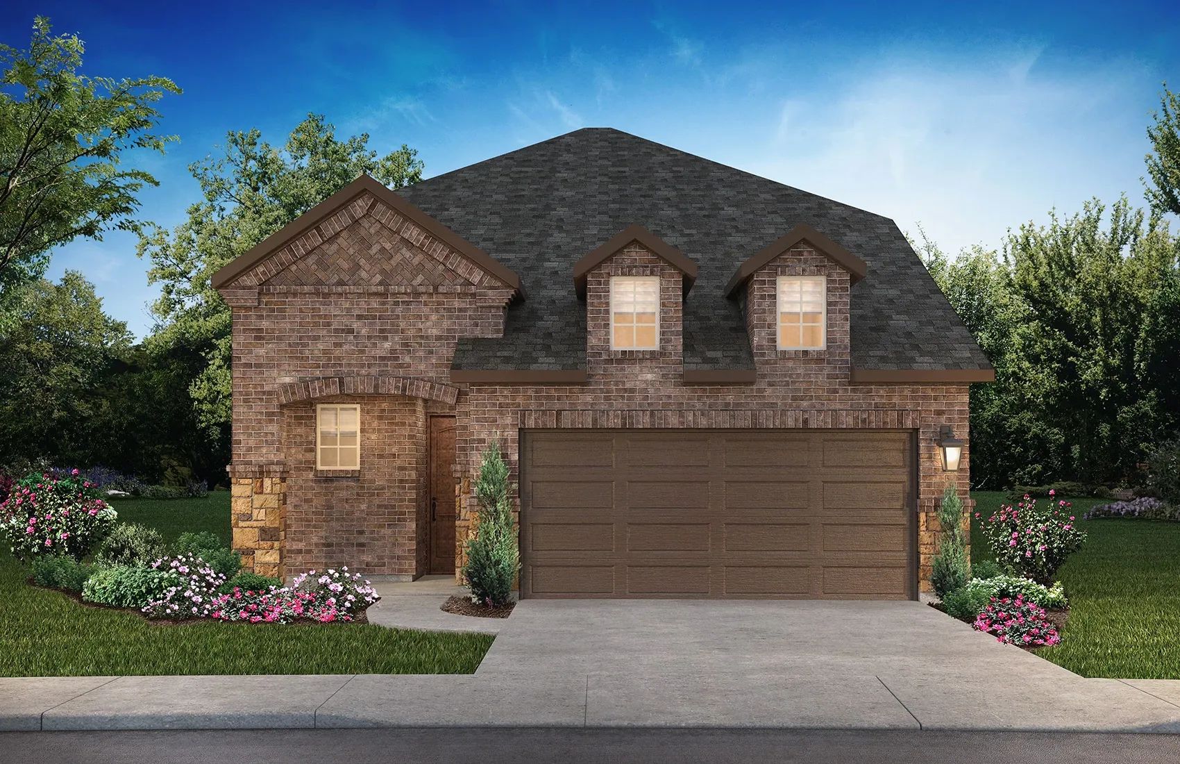 Plan 3059 elevation B rendering:Plan 3059 elevation B rendering