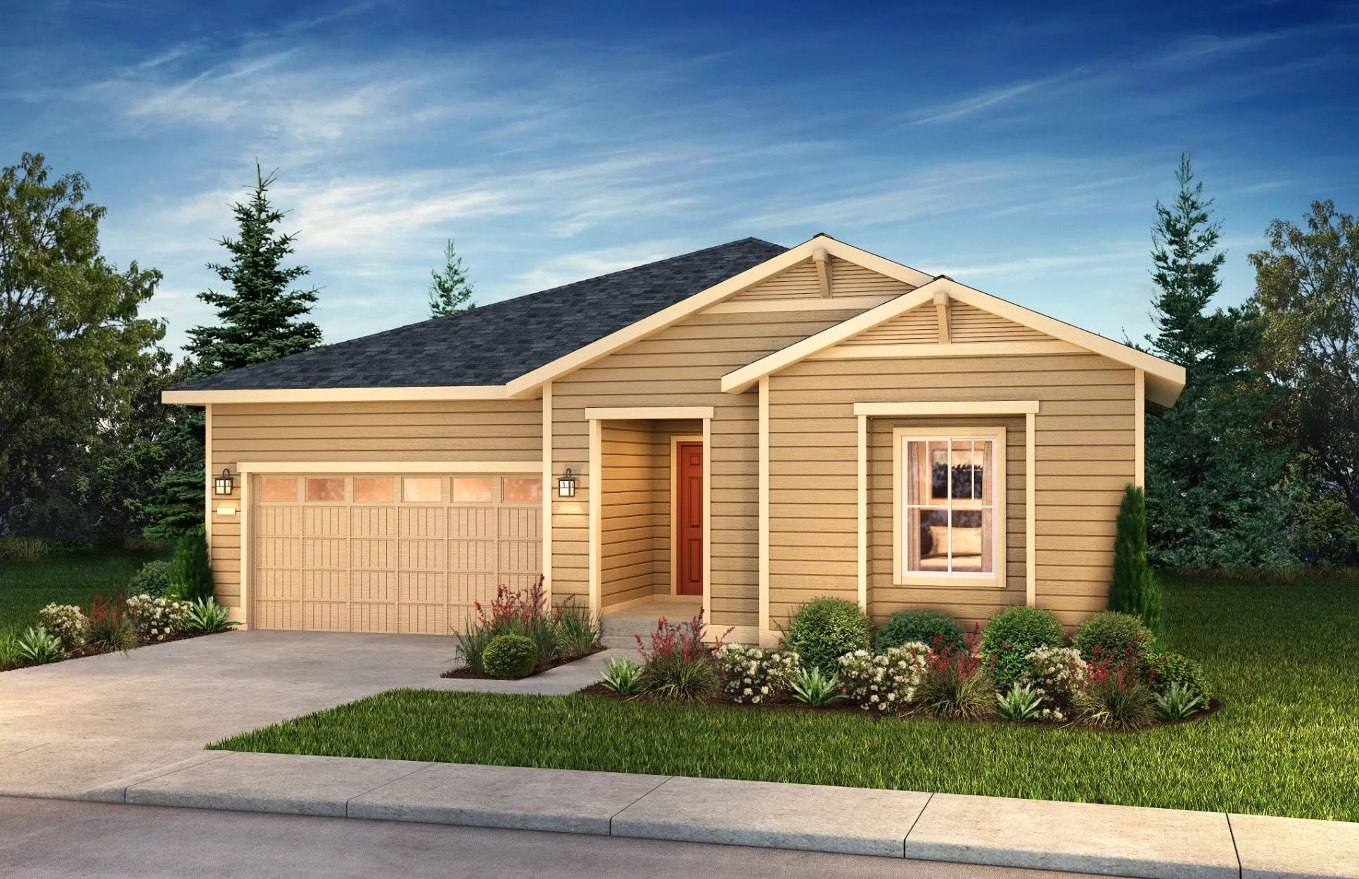 rendering of home:Rendering of Home, Color Scheme May Vary