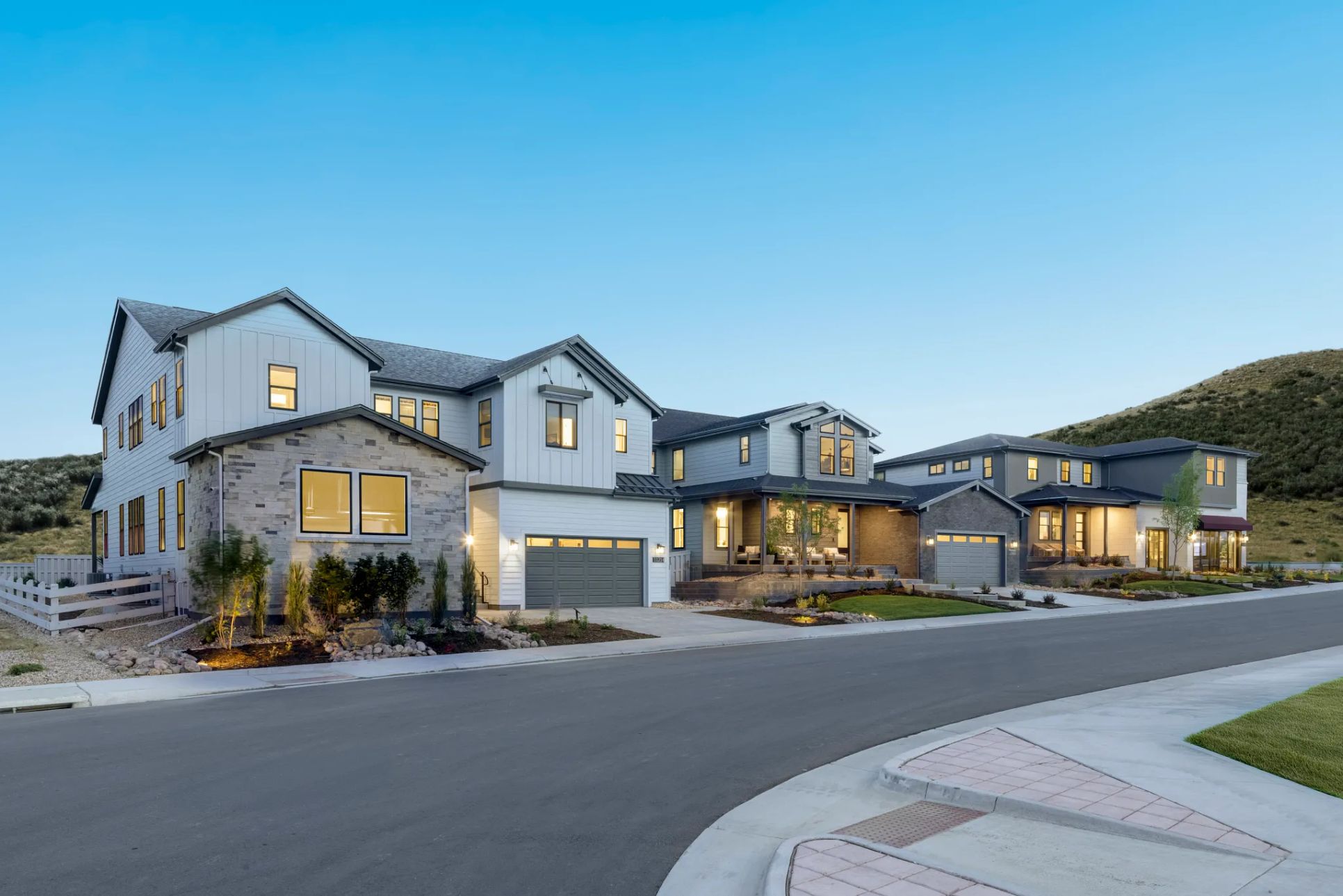 Lyric Autograph Models Streetscape:Streetscape of Autograph Model Homes
