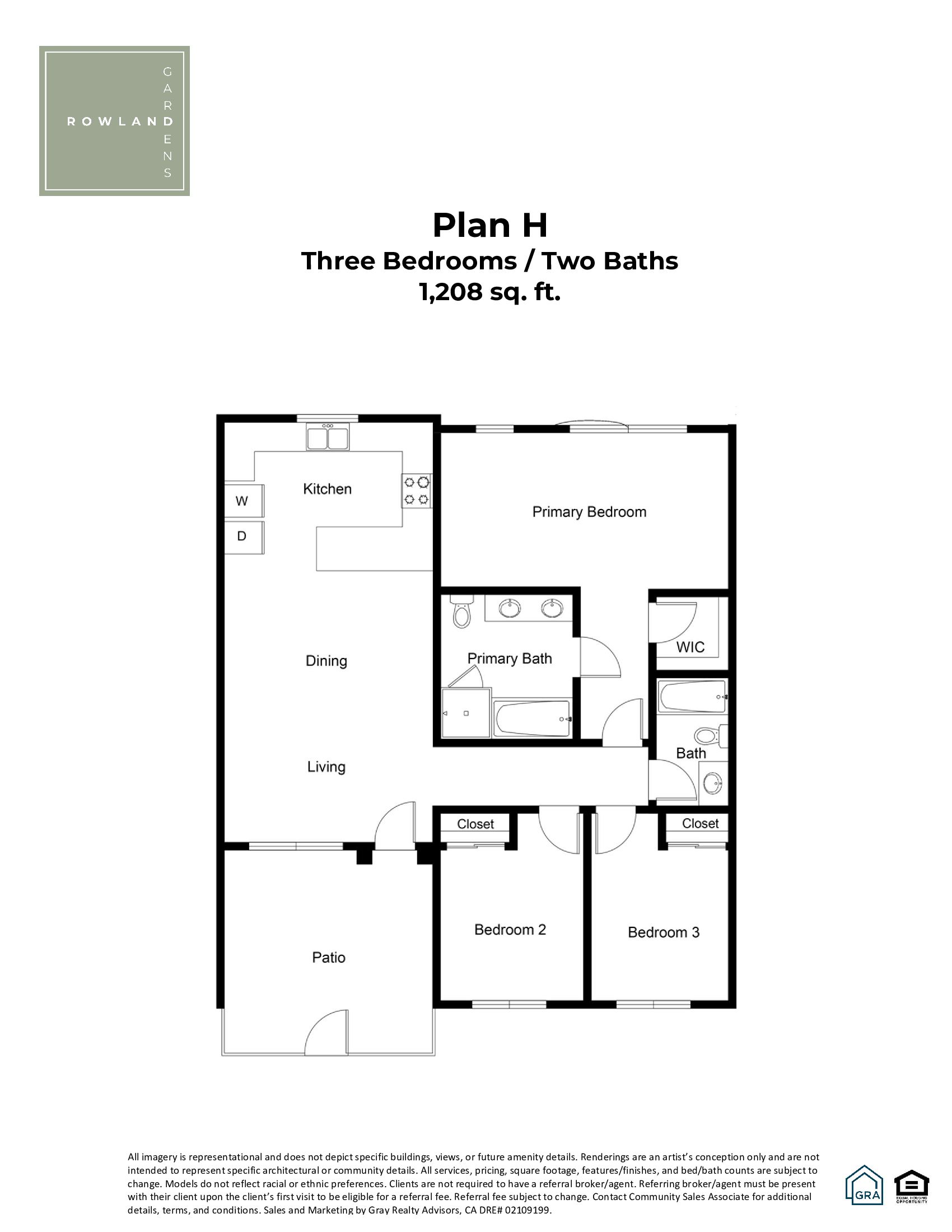 Plan H :Floor Plan