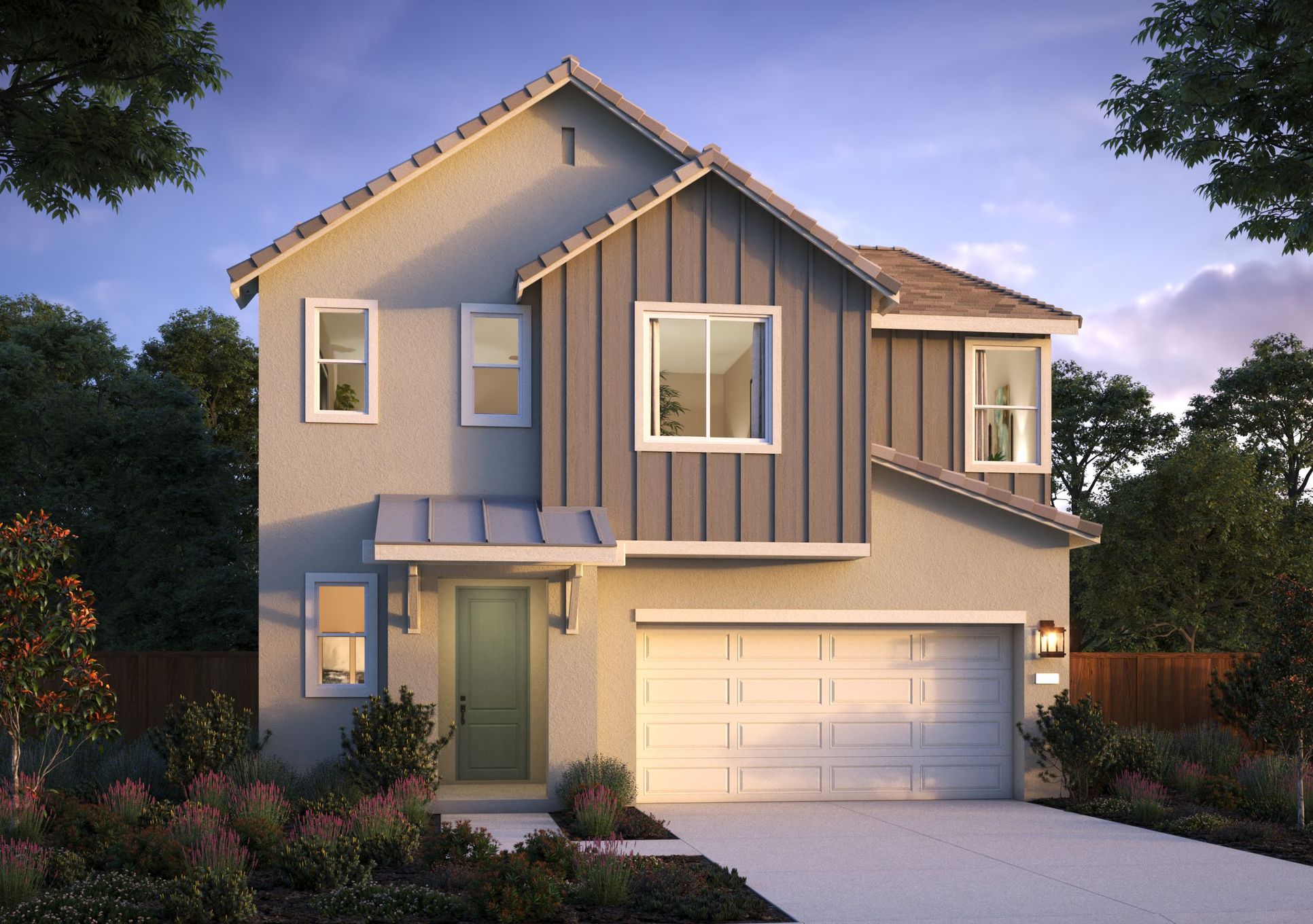 Elevation B - Agrarian Contemporary:Elevation B - Agrarian Contemporary