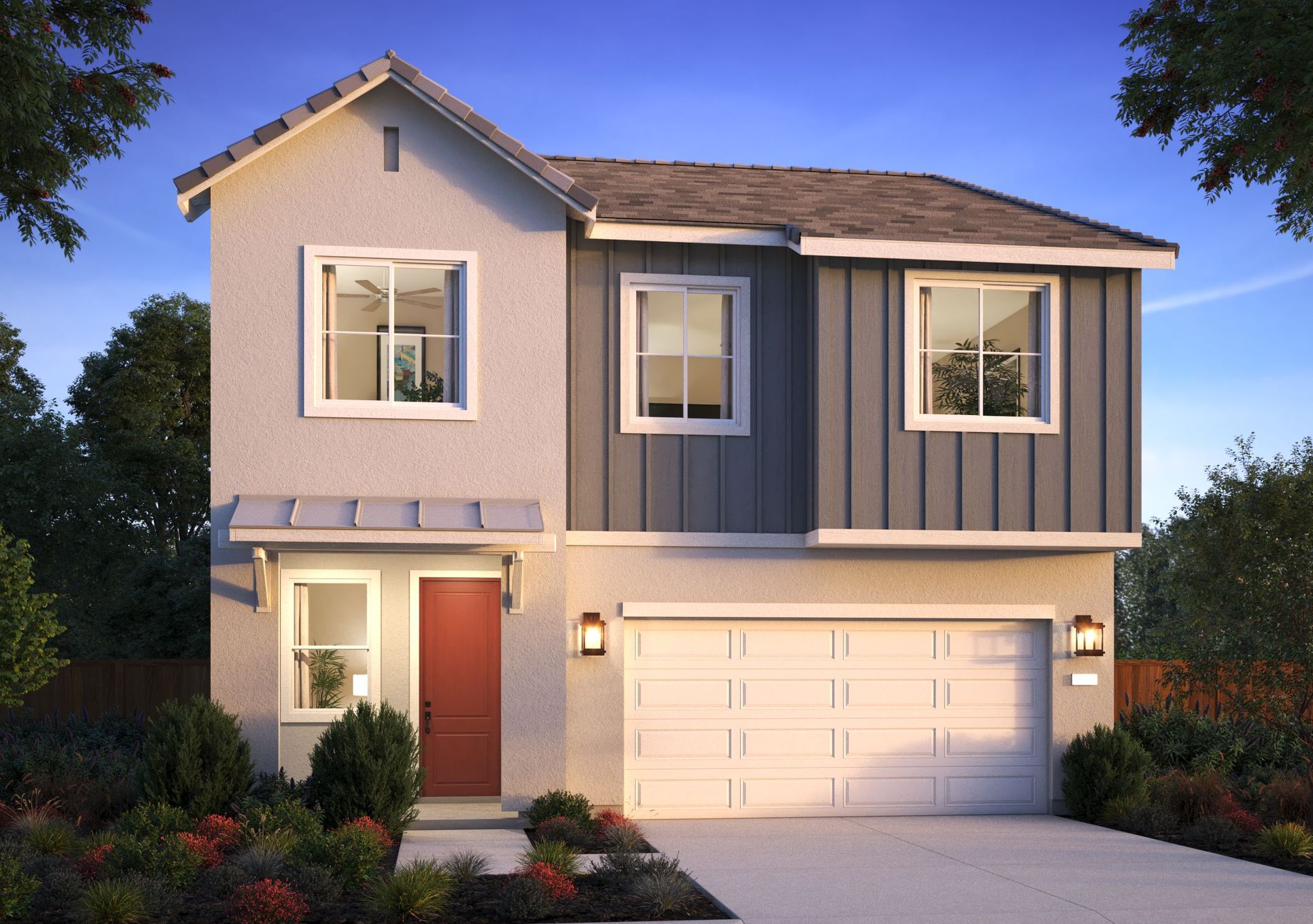 Elevation B - Agrarian Contemporary:Elevation B - Agrarian Contemporary