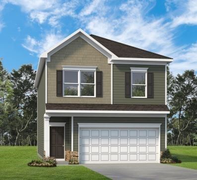 Exterior:The Ellenwood plan by Smith Douglas Homes at Global Manor lot # 88 with almost 2,000sqft of living