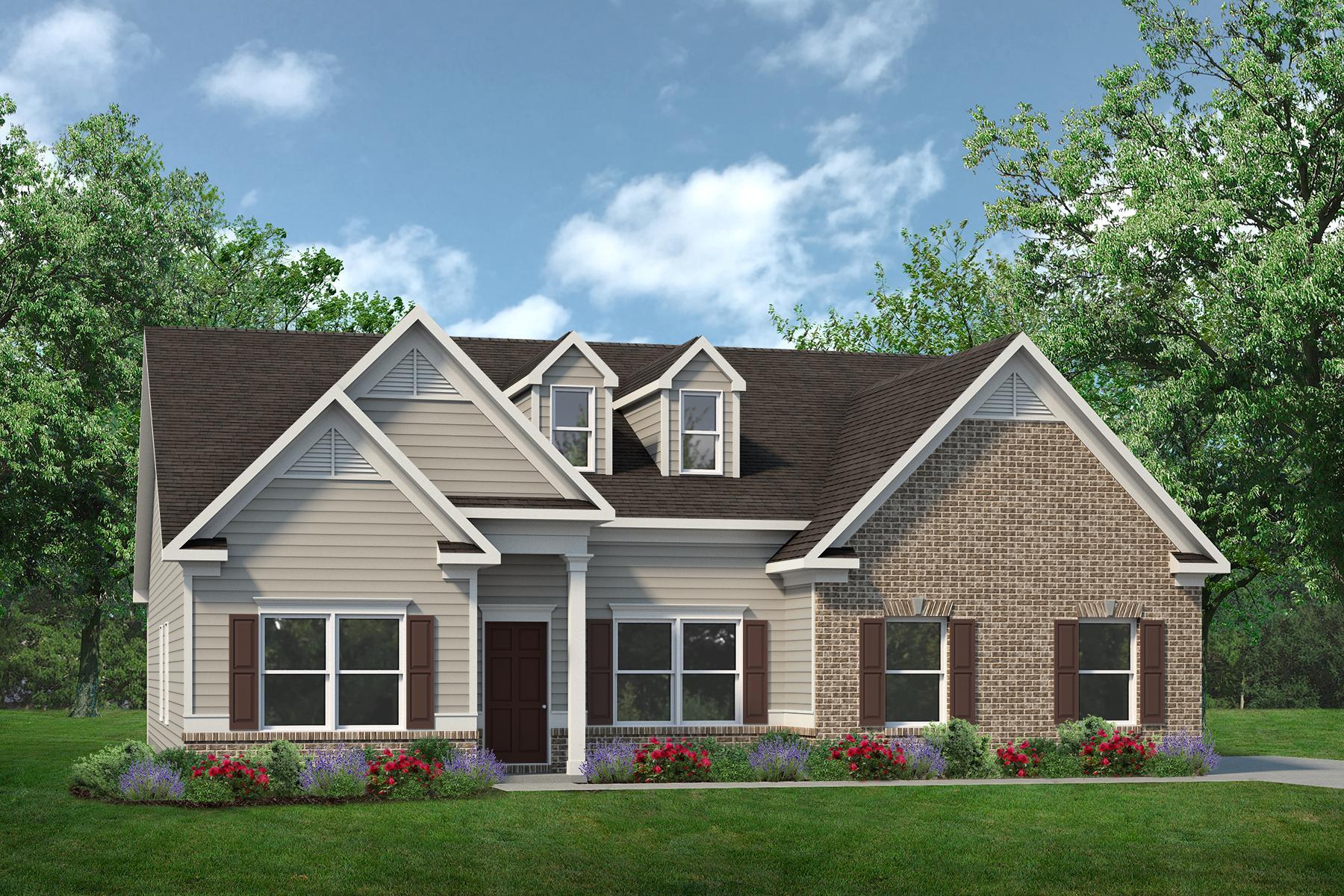 The Avery Side Entry Elevation A:The Avery Side Entry Elevation A