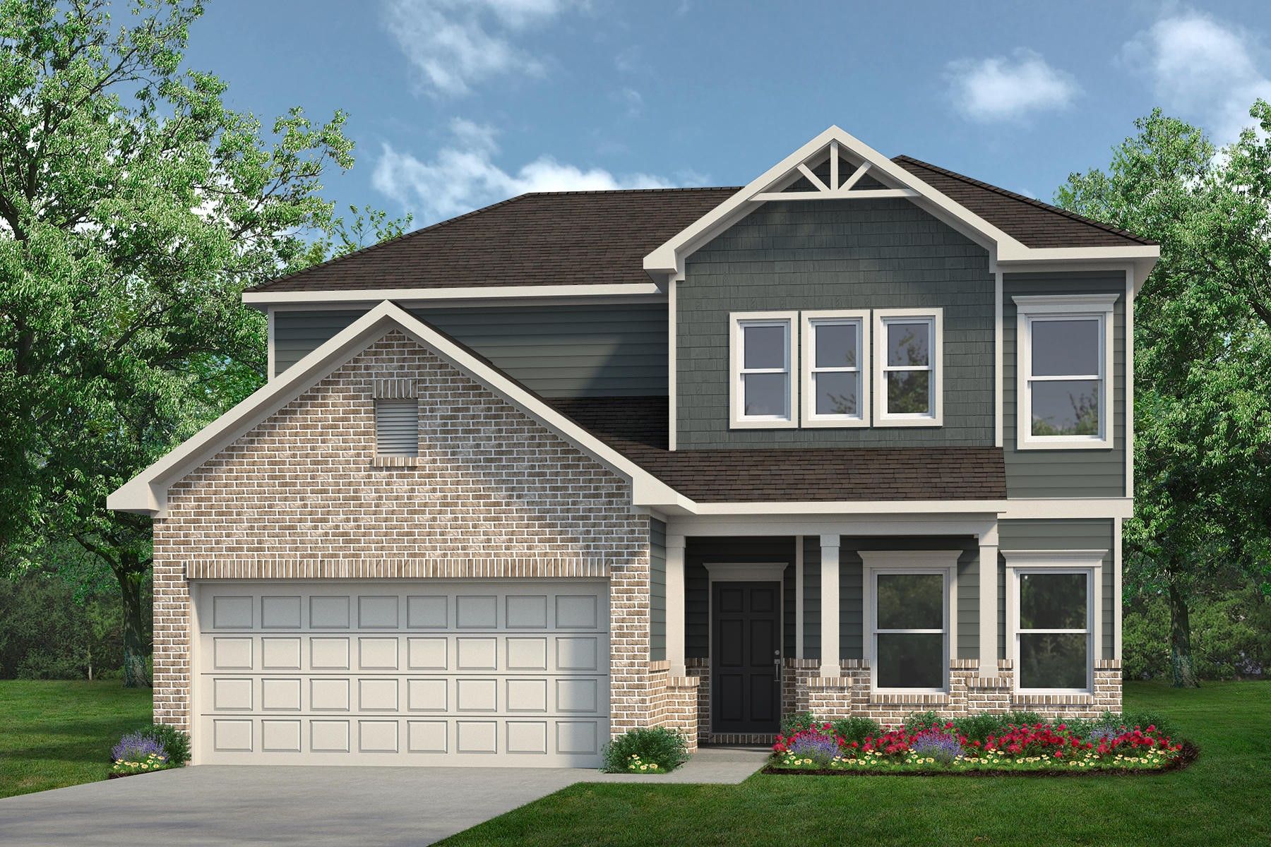 Exterior:The Georgetown II- Elevation F.