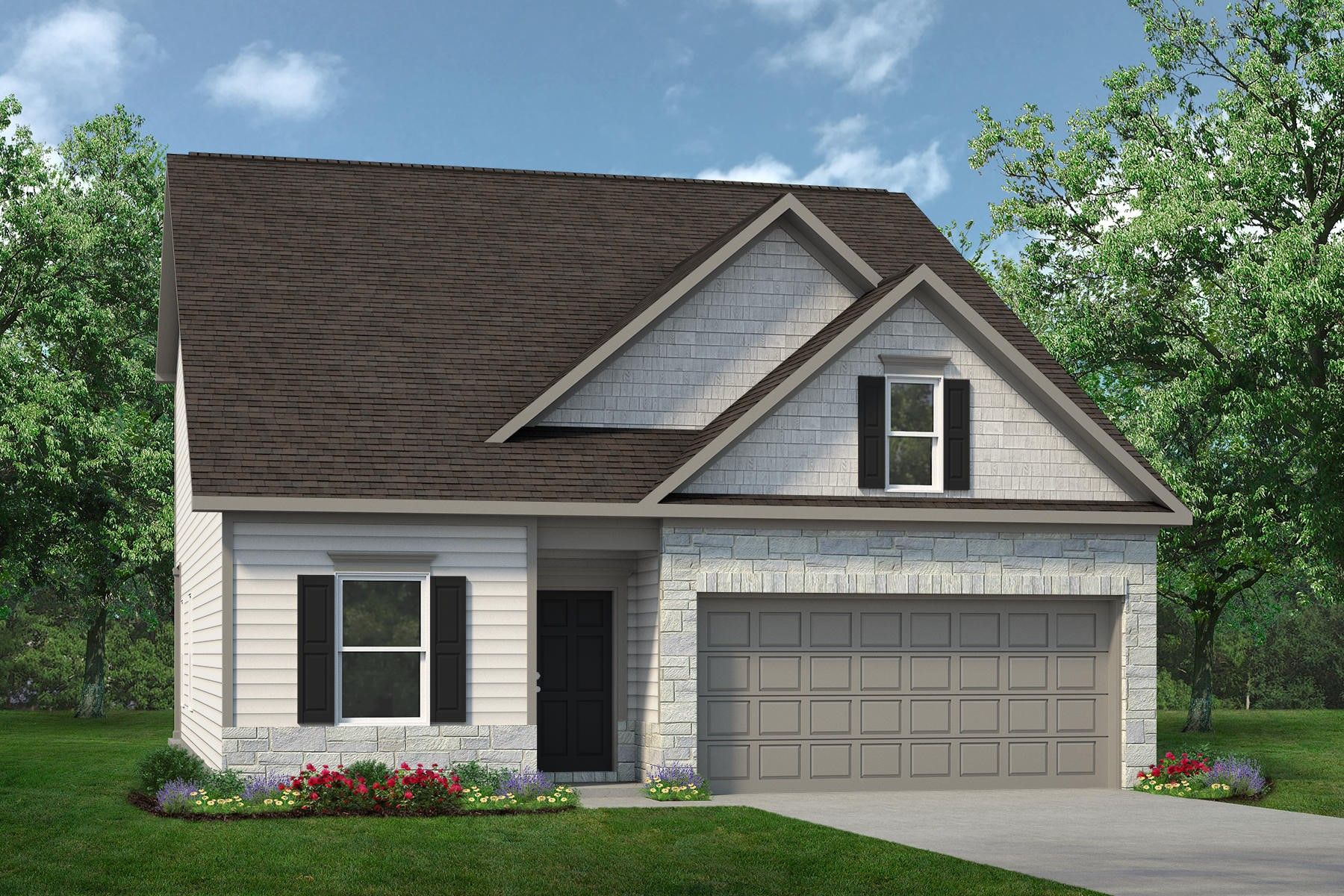 Exterior:The Caldwell- Elevation E.