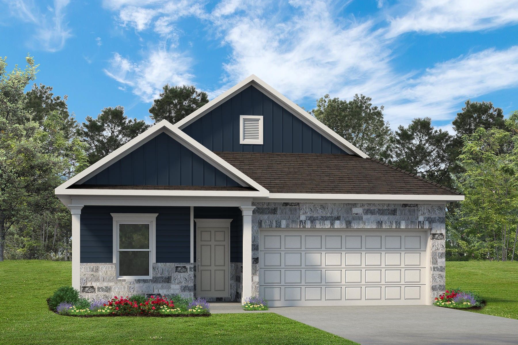 Exterior:The Kettering II- Elevation F
