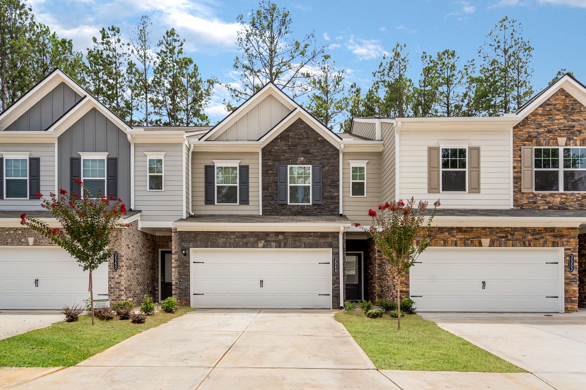 The Andros:Townhome Streetscape