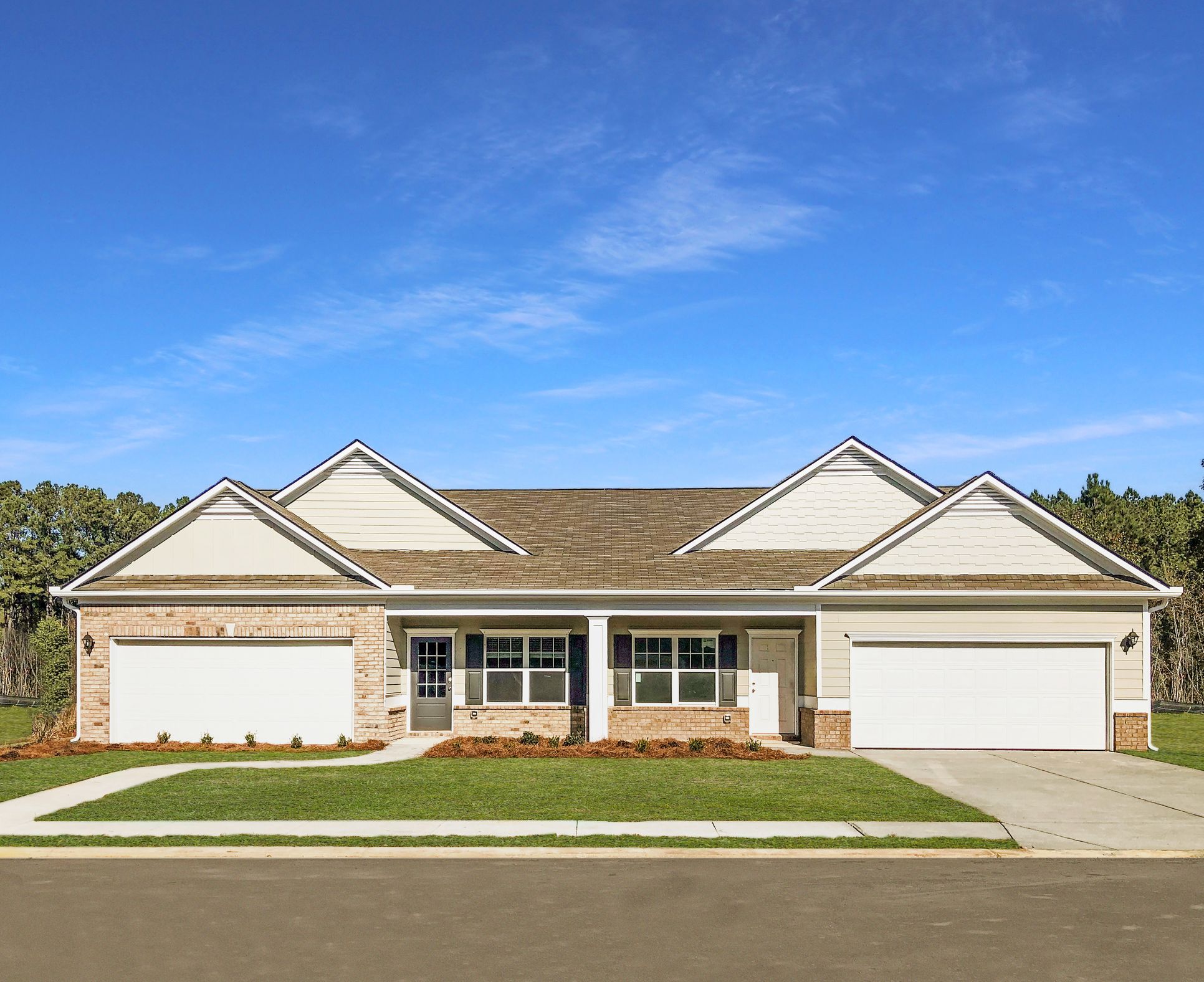 Exterior example of The Peachtree home plan available at The Cottages of Silvertown in Thomaston,...:The Peachtree