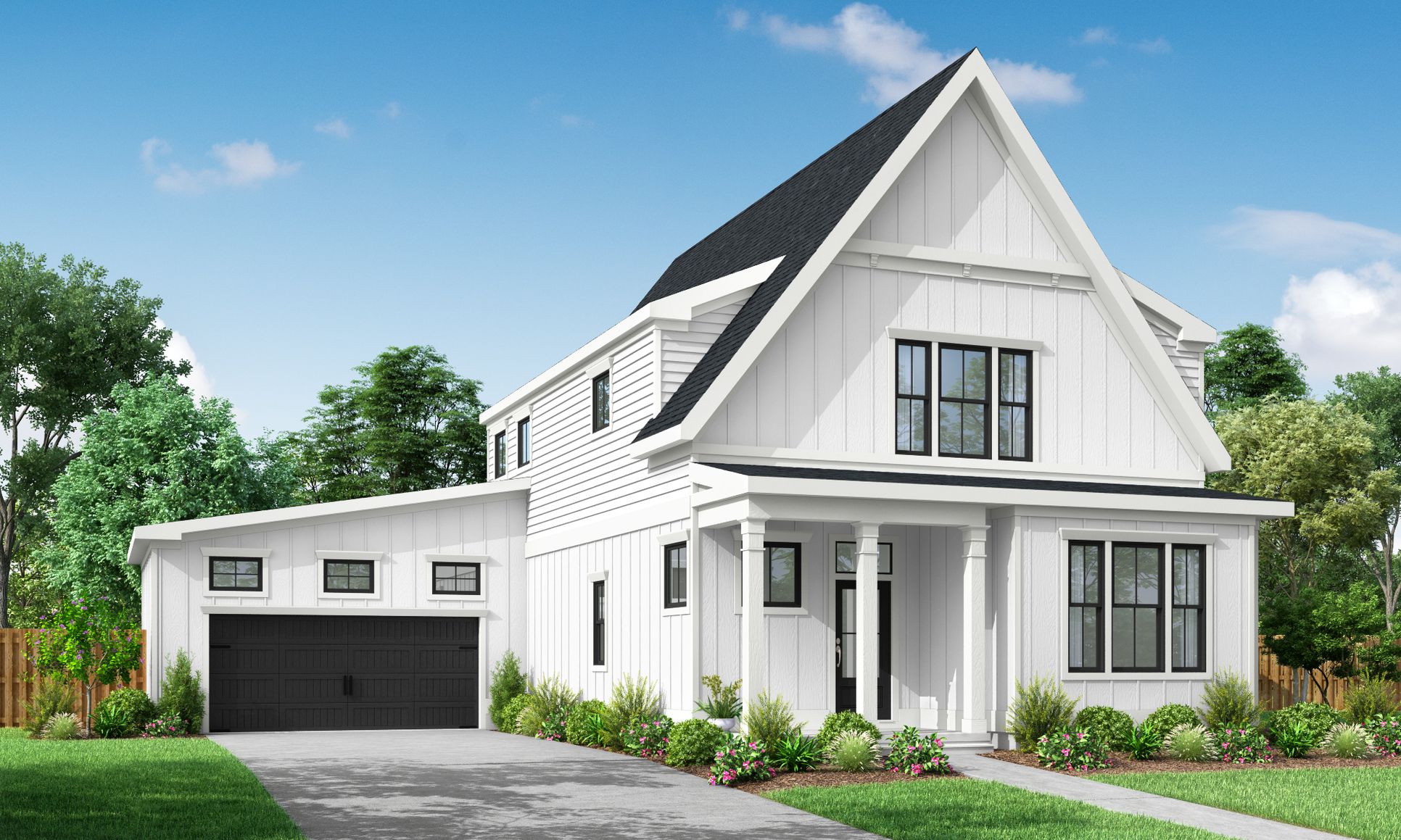 Bar Harbor with Attached Garage:Rendering