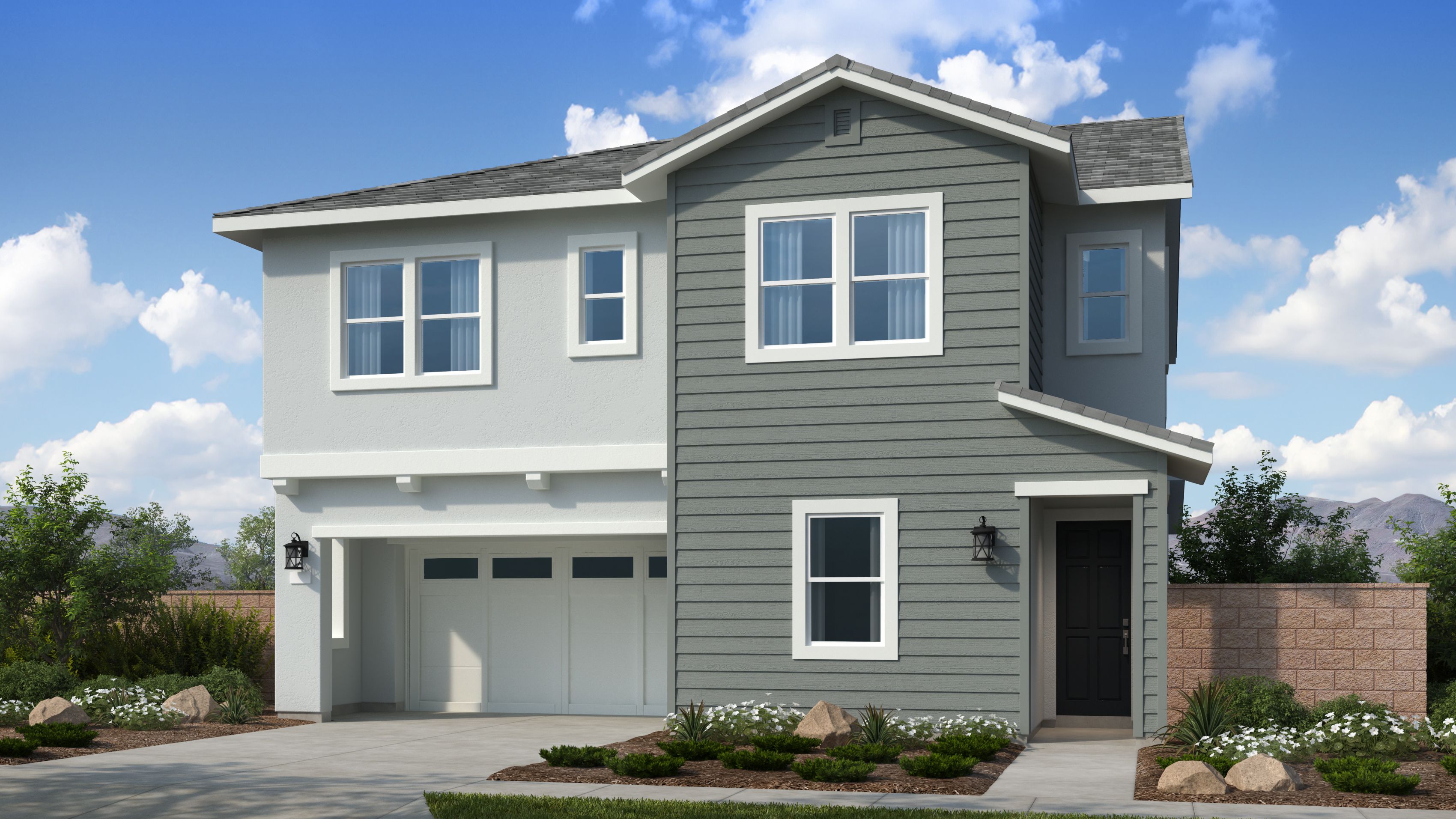 Elevation A- Abstract Traditional