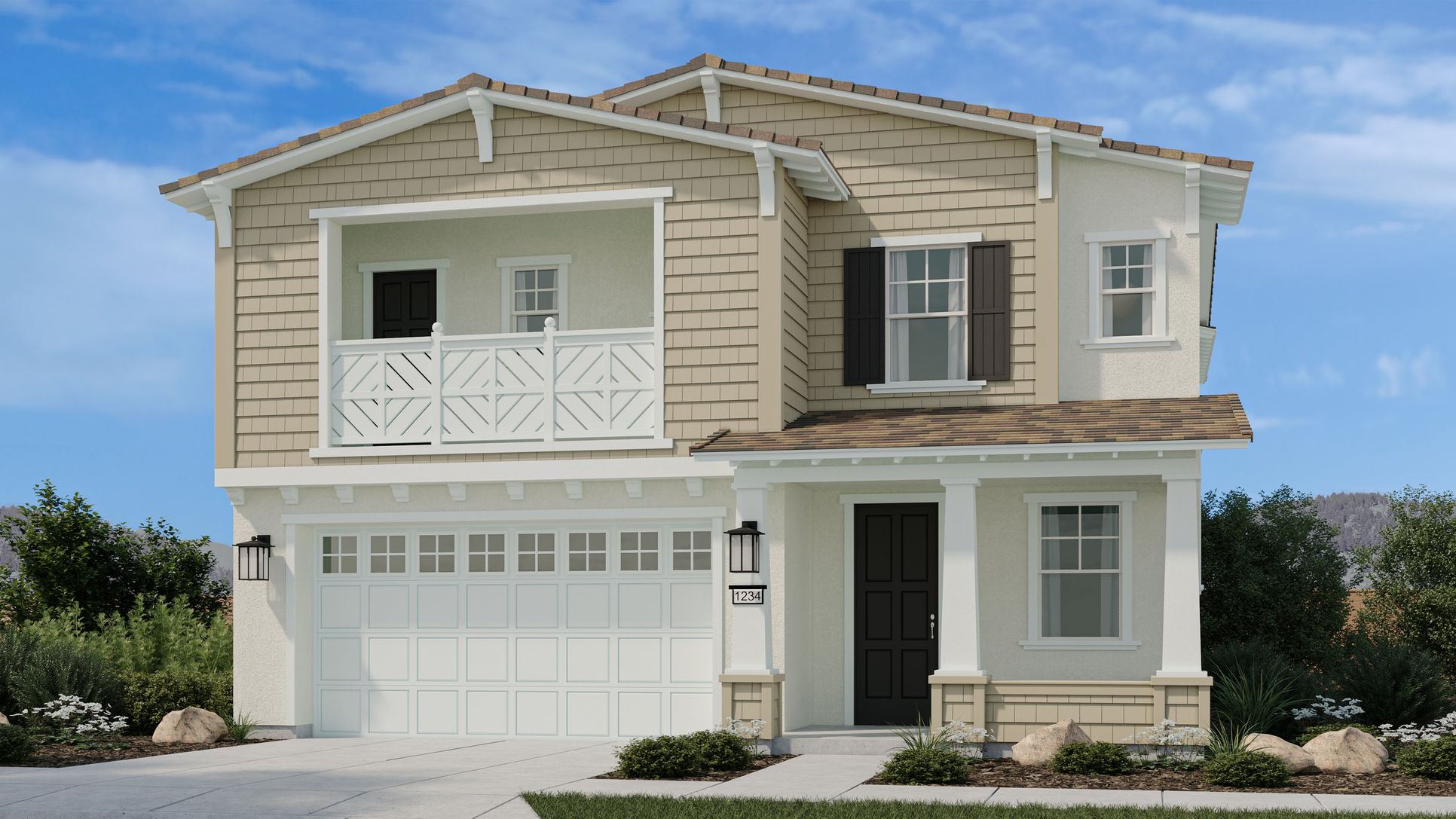 Elevation A - Craftsman Colonial:Elevation A - Craftsman Colonial