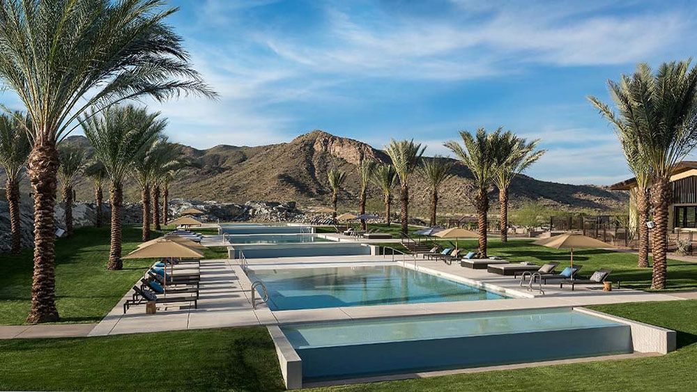 Victory at Verrado - Pool Toward Tiger Mountain:Victory at Verrado - Pool Toward Tiger Mountain