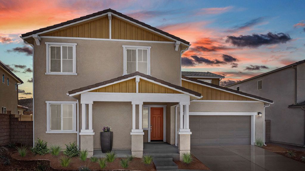 Plan 9: Elevation B: California Craftsman- Color Scheme 8
