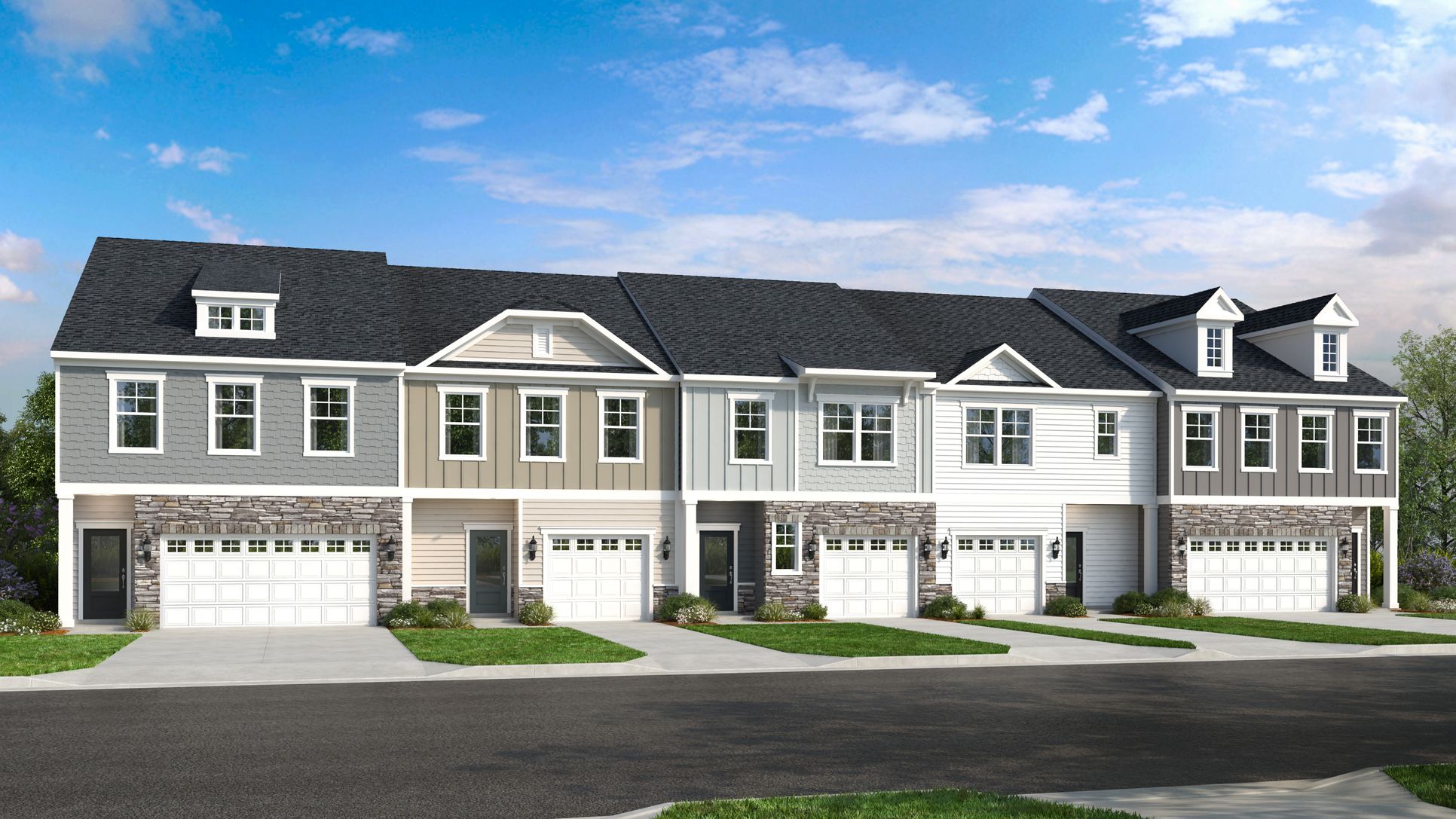 Birch Magnolia Sage Willow Townhome Exteriors