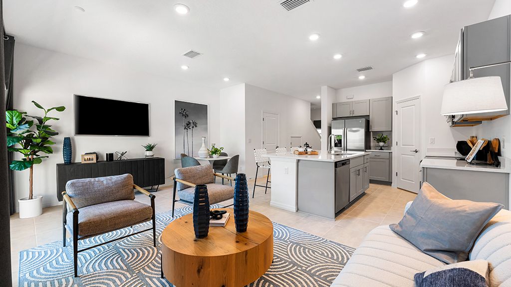 Jasmine Model - The Townhomes At Azario Lakewood Ranch-16-14 living and k