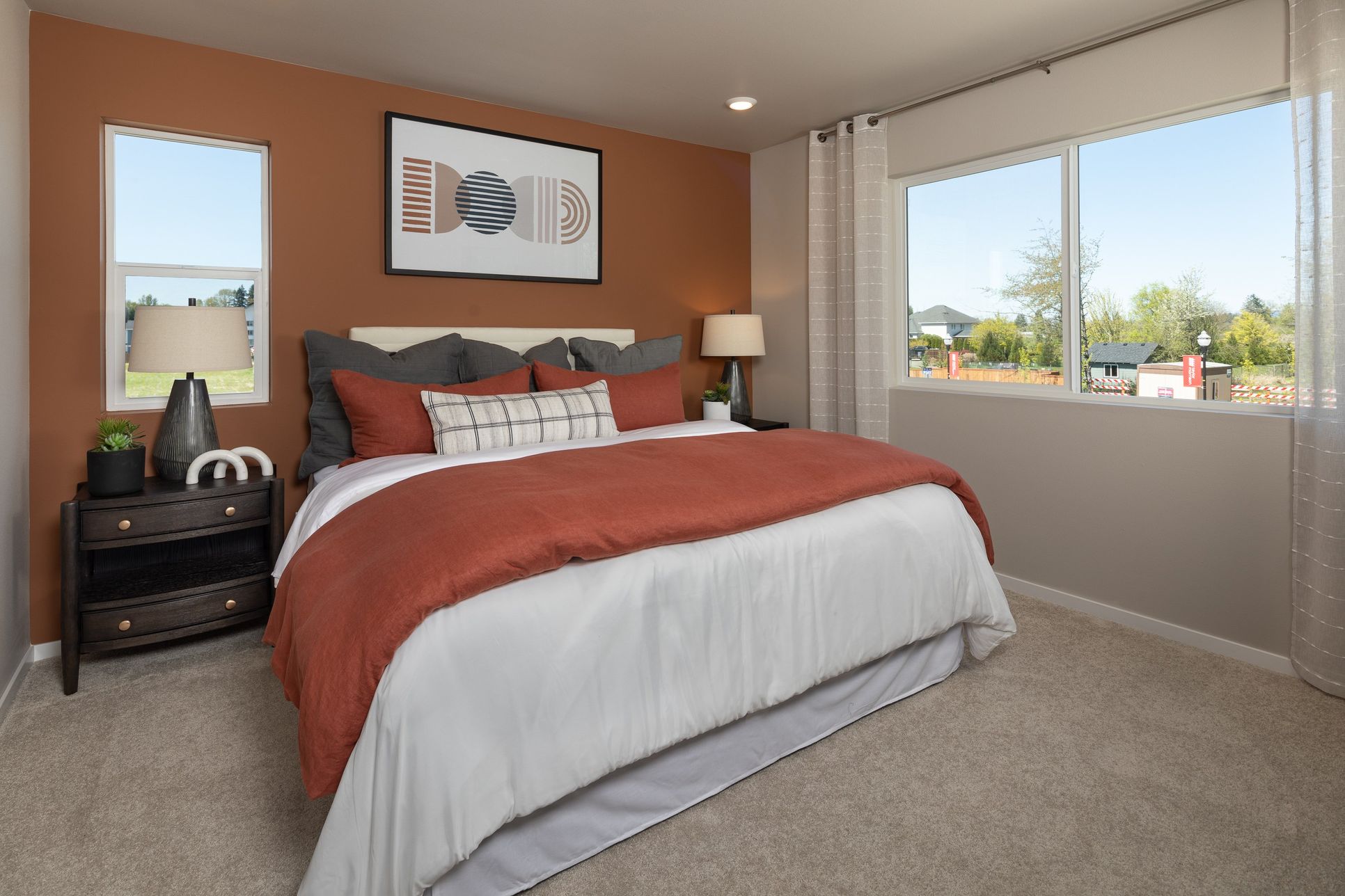 Woodin Creek Station Townhome Primary Bedroom Bramble