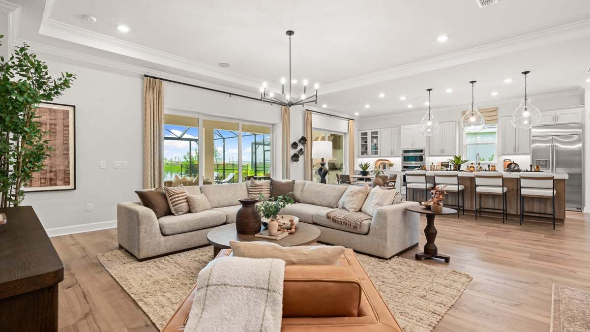 Esplanade at Coasterra - Pallazio ll Model-22 living and kitchen