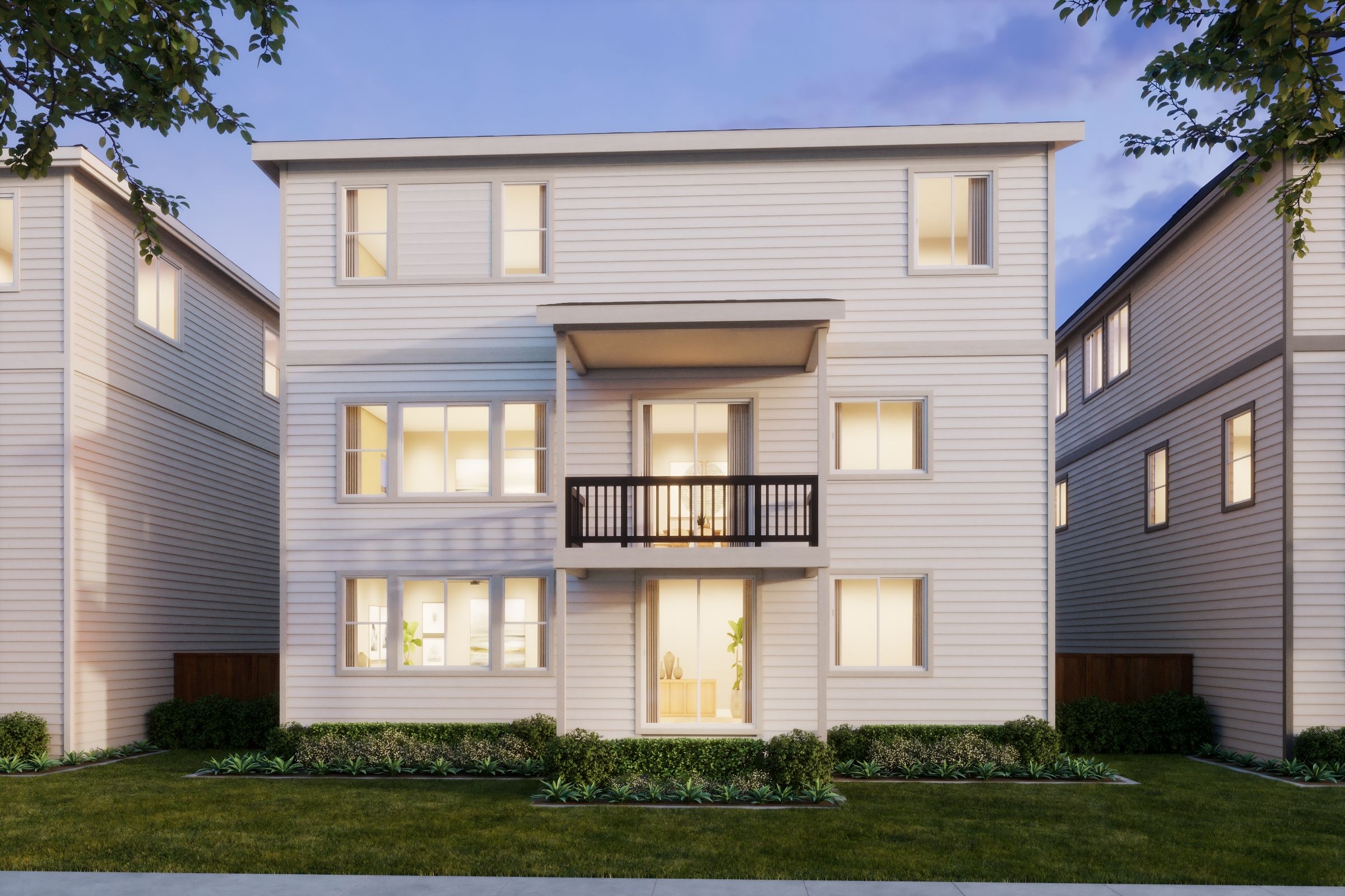 The Reserve at Vineyard - Bordeaux DL Elevation A REAR - Rendering