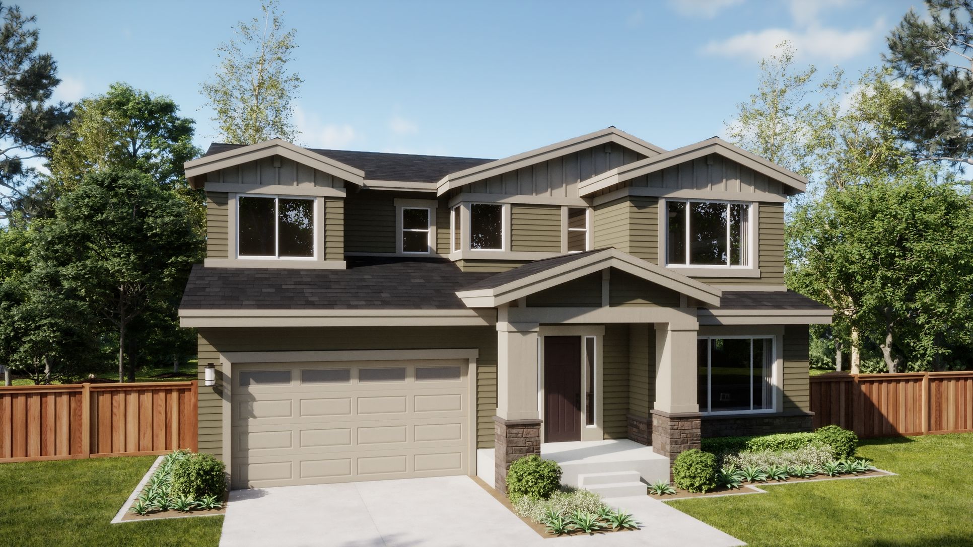 Twin Trails - Plan 2 - Elevation C - Renderings
