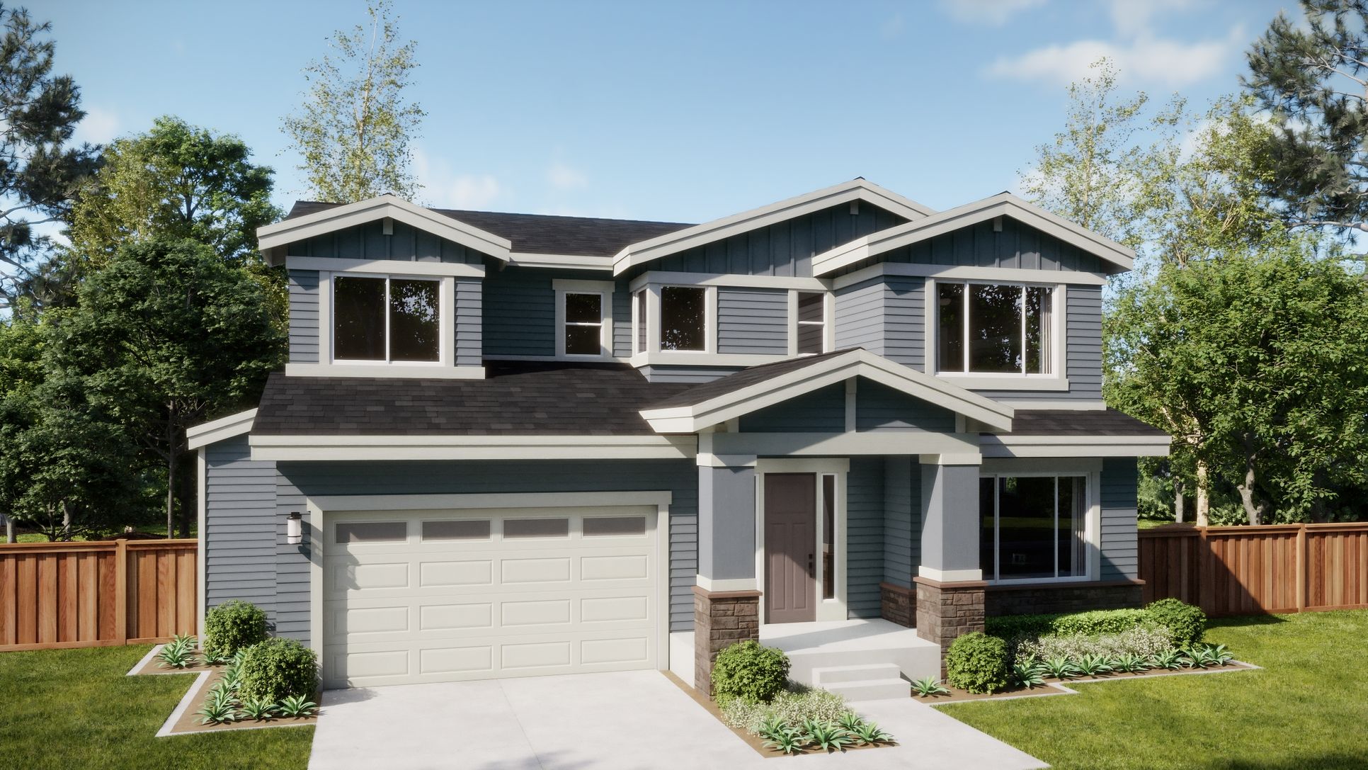 Twin Trails - Plan 2 - Elevation A - Renderings