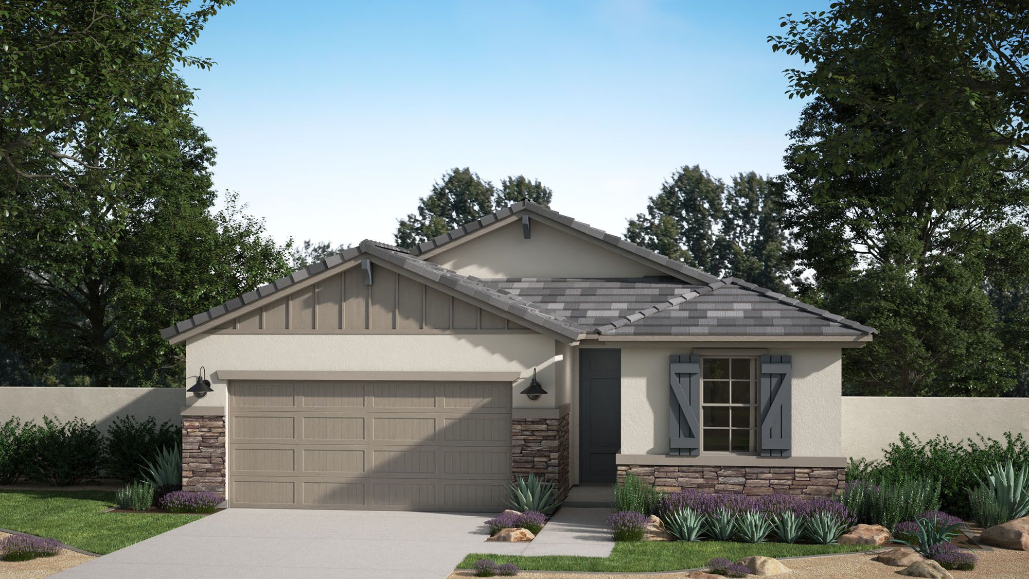 Sunrise Canyon-Sabino-Elevation B-Craftsman-2000x1125-Risewell-Homes