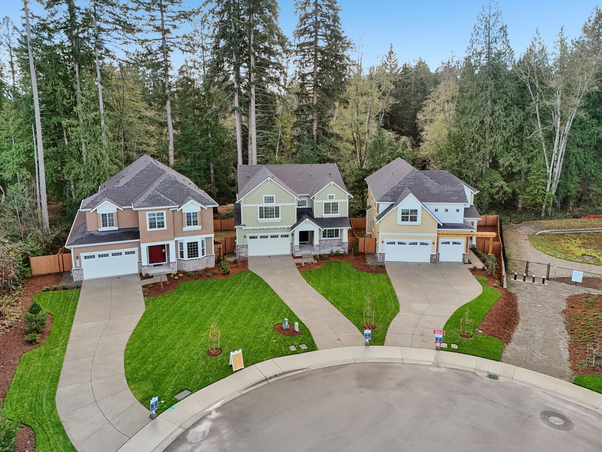 Cedar Estates - Street View Aerial Center- Model Photography - Risewell Homes