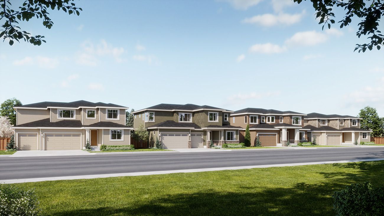 Twin Trails - Street Scene - Day - Rendering - Risewell Homes