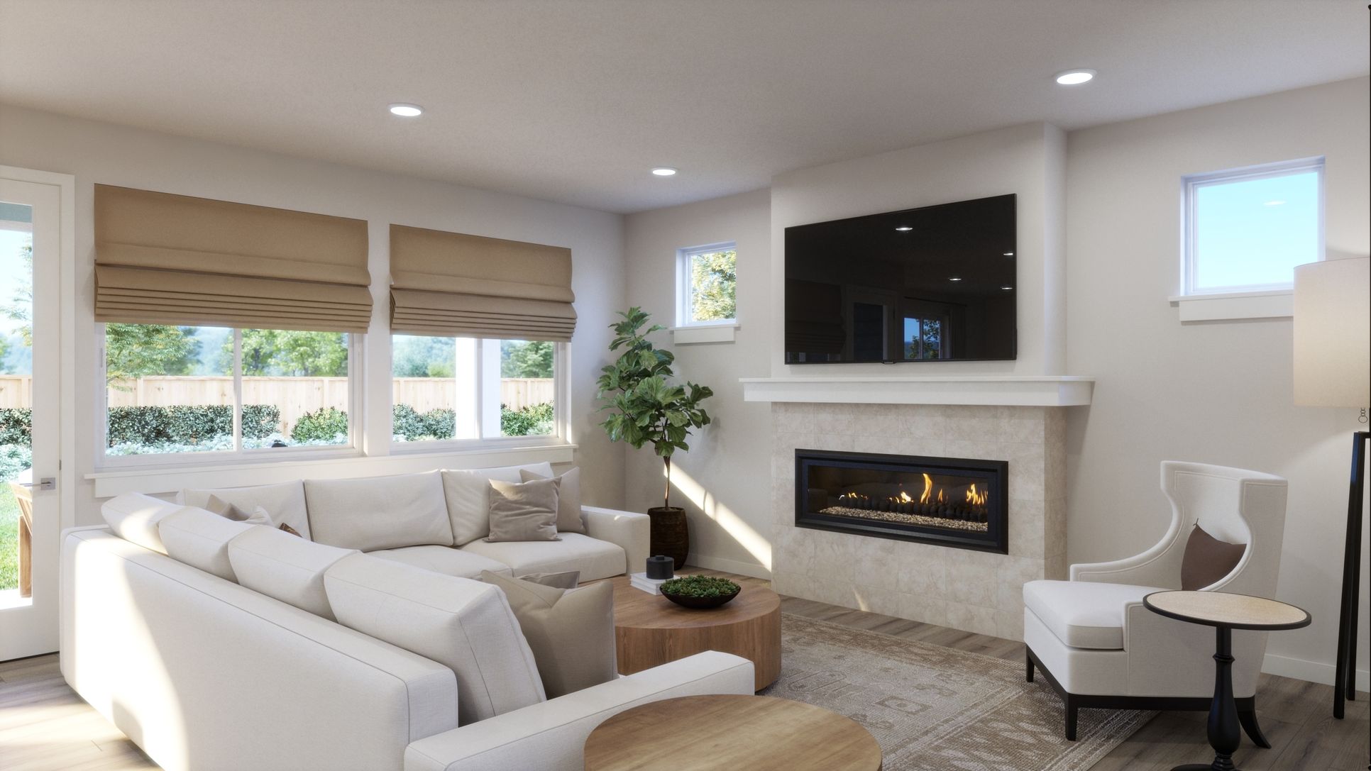 Twin Trails - Plan 1 - Great Room - Rendering - Risewell Homes