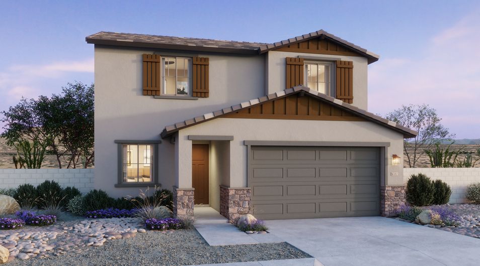 Skyline Village - Plan 3505 - Craftsman Elevation - Rendering - Risewell Homes - 954x530px