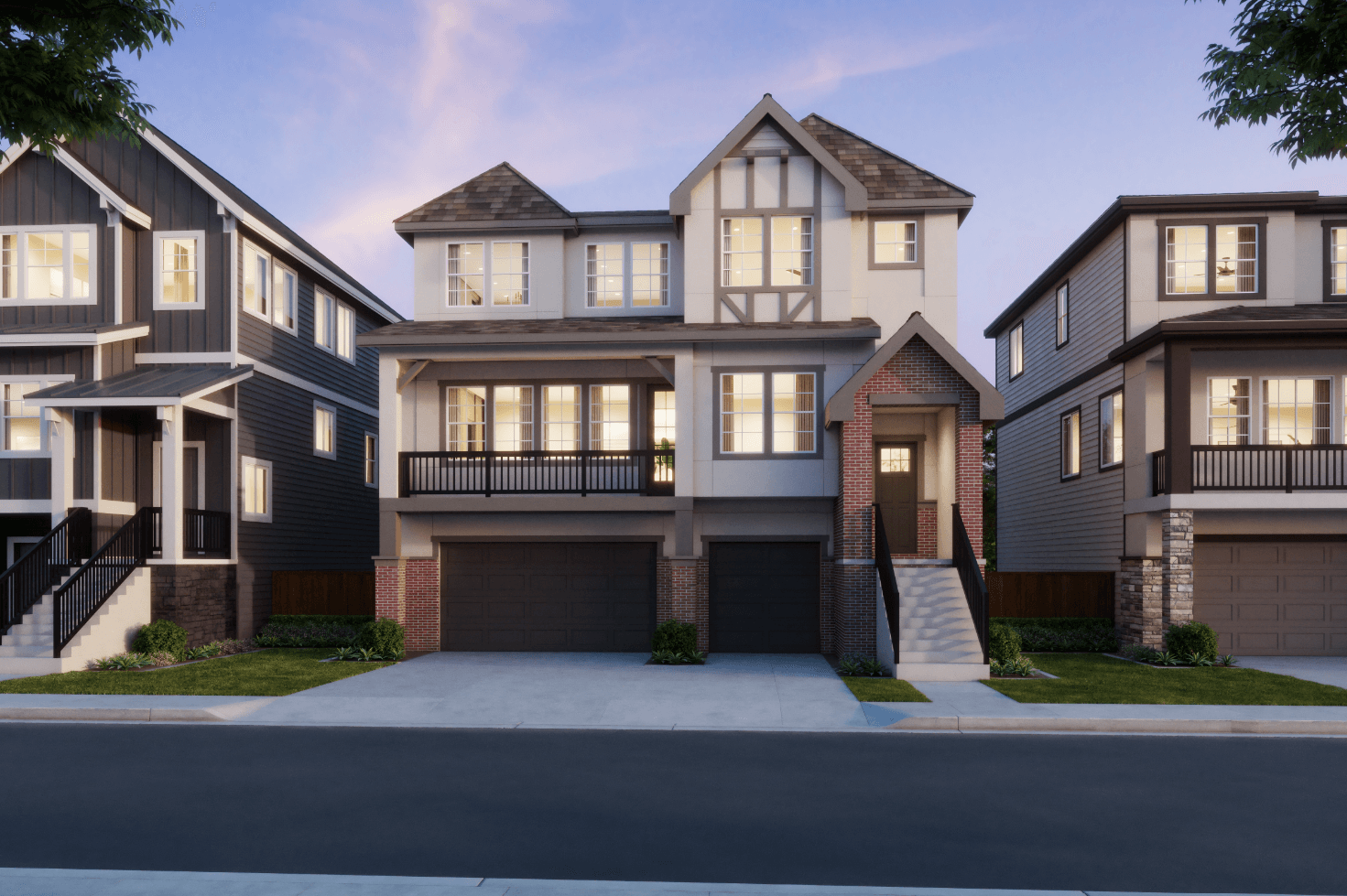 The Reserve at The Vineyard - 285 - Exterior Rendering - Homesite Photography - Risewell Homes