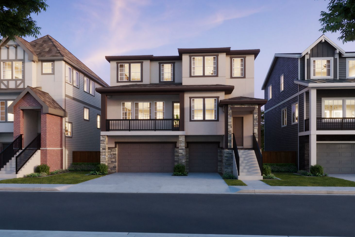 The Reserve at The Vineyard - Bordeaux TU - 216 - Front Exterior - Risewell Homes