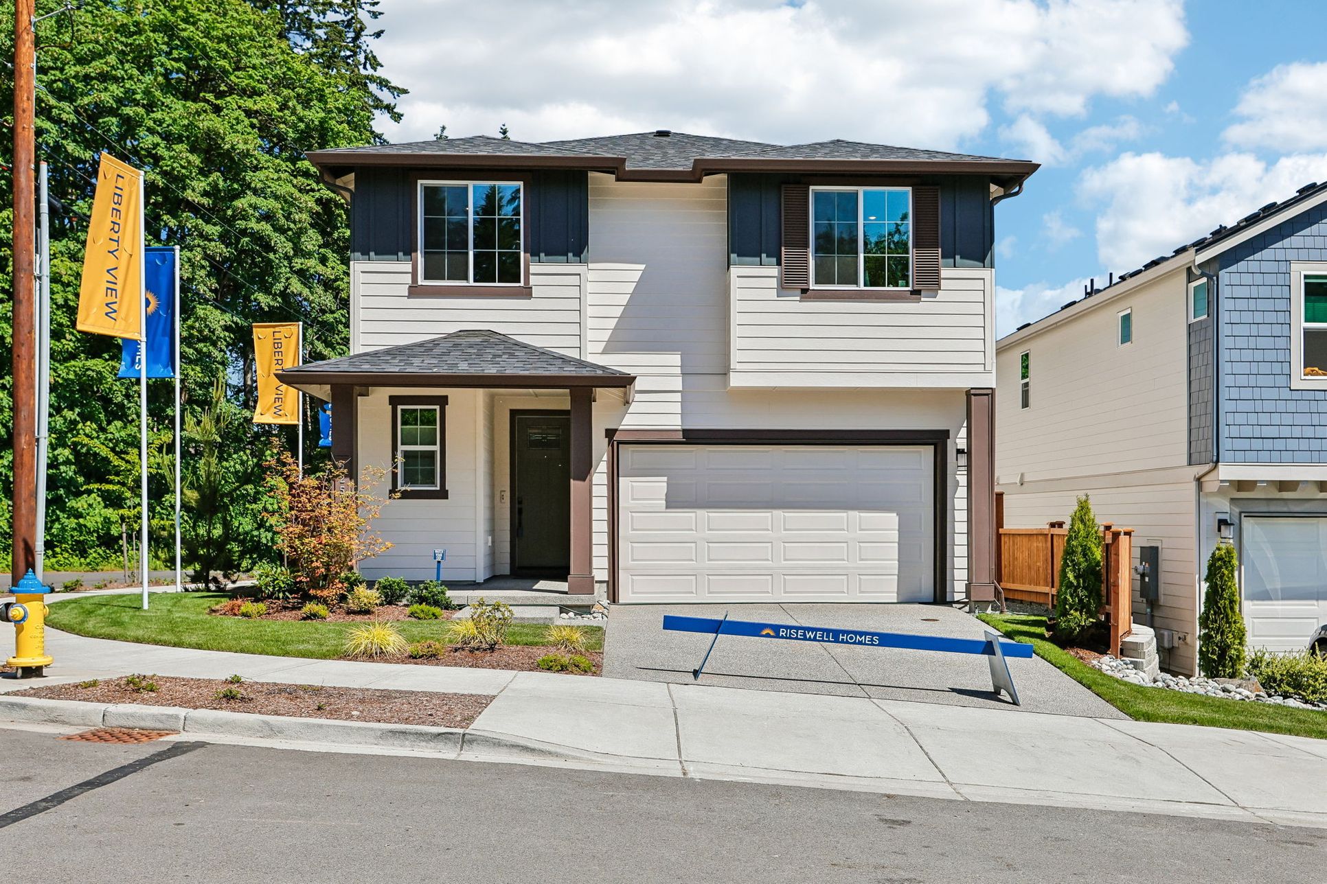 Liberty View - Lot 1 - Front Exterior - Homesite Photography - Risewell Homes