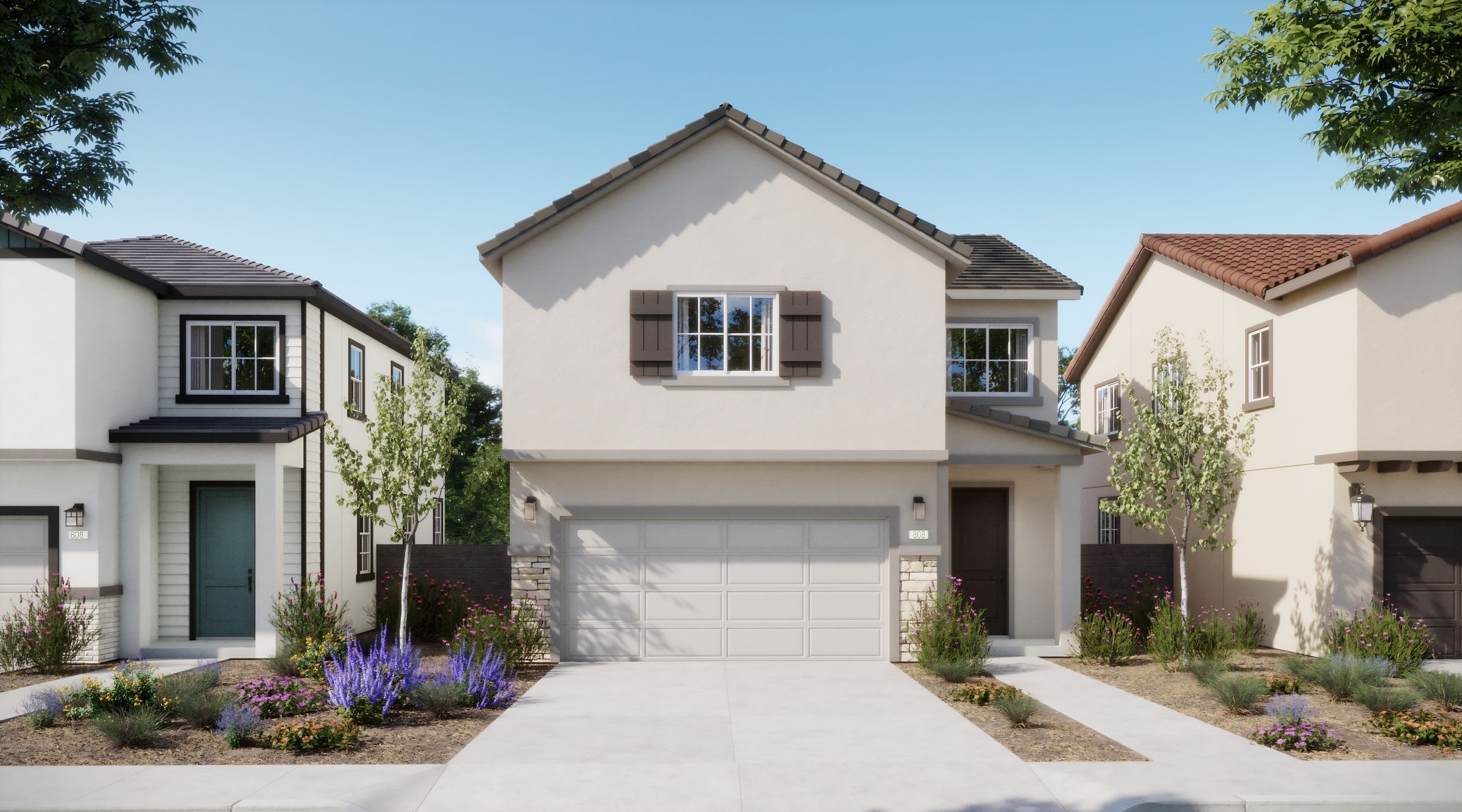 Citra at Mission Trail - Plan 2 - Elevation C - Exterior Rendering - Risewell Homes