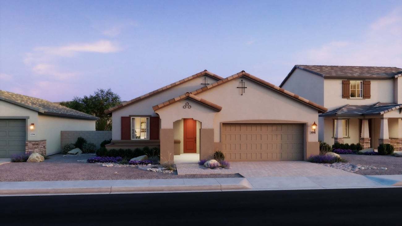 The Estates at North Creek - Plan 4002 - Spanish Elevation - Renderings - 1300x730