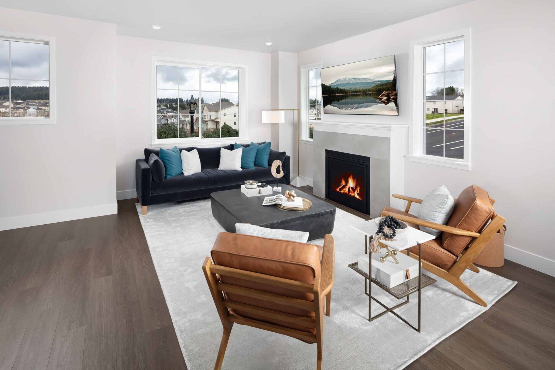 The Rows at Axiom - Belmont - Great Room - Model Photography:The Rows at Axiom - Belmont - Great Room - Model Photography